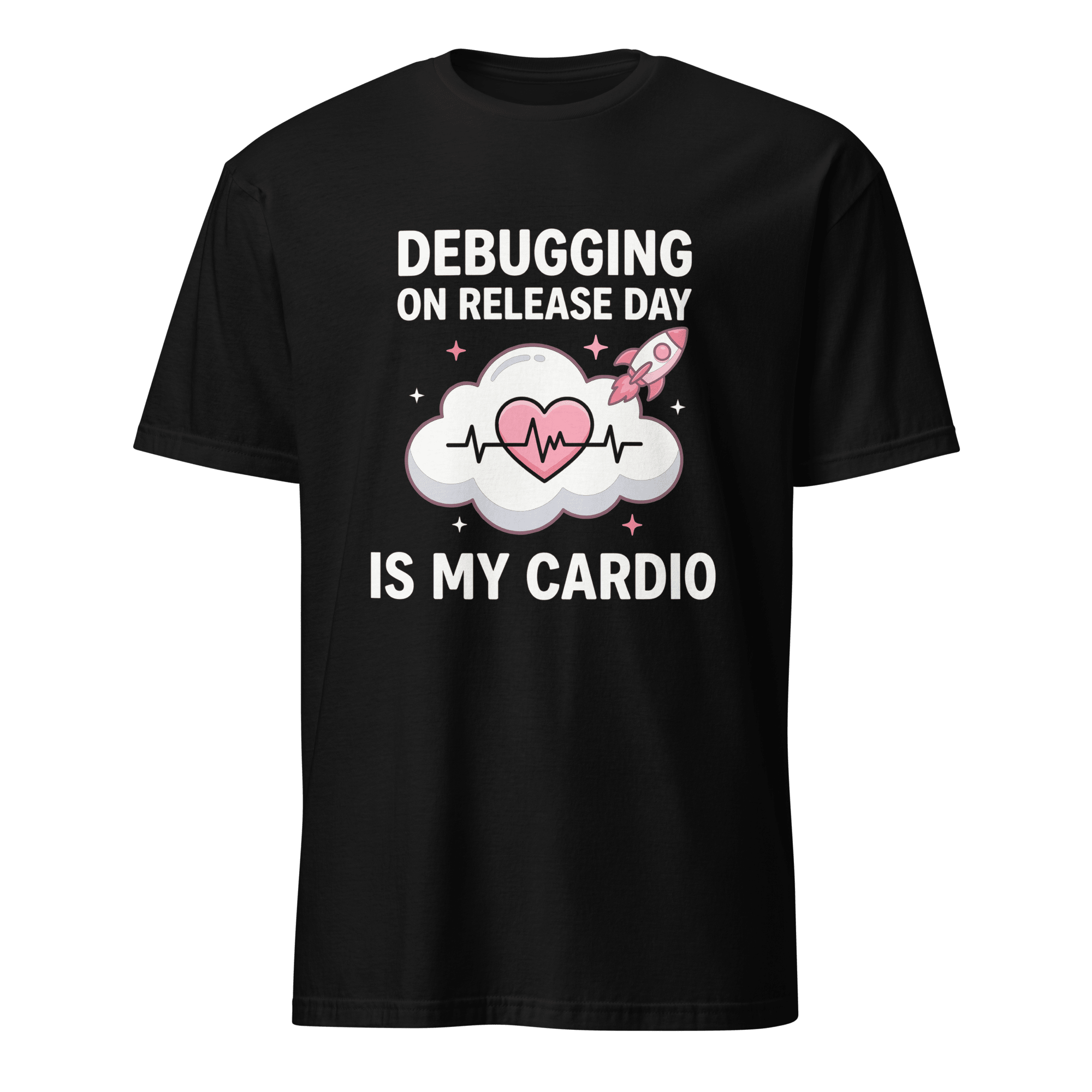 Release Day Cardio deadpan debugging deployment - Developer T-shirt - techmerch.io
