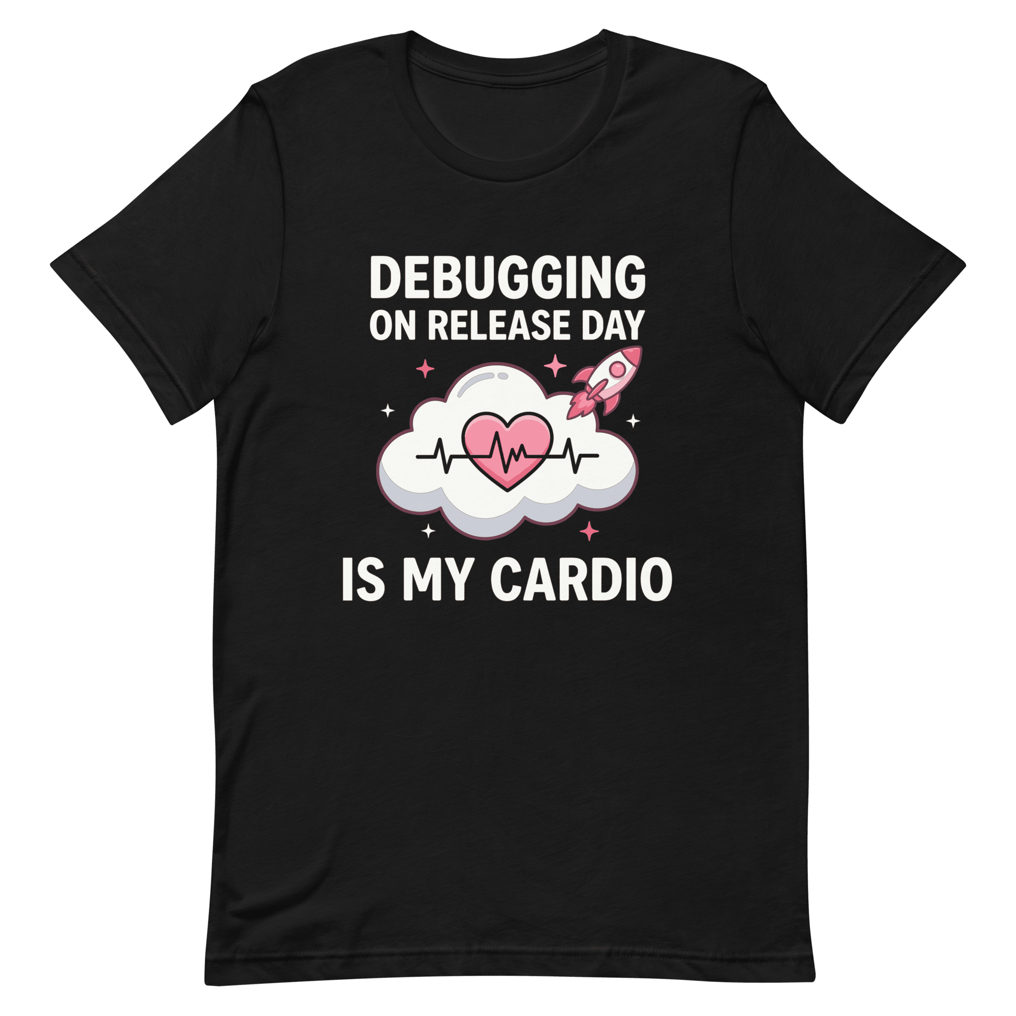 Release Day Cardio deadpan debugging deployment - Developer T-shirt - techmerch.io