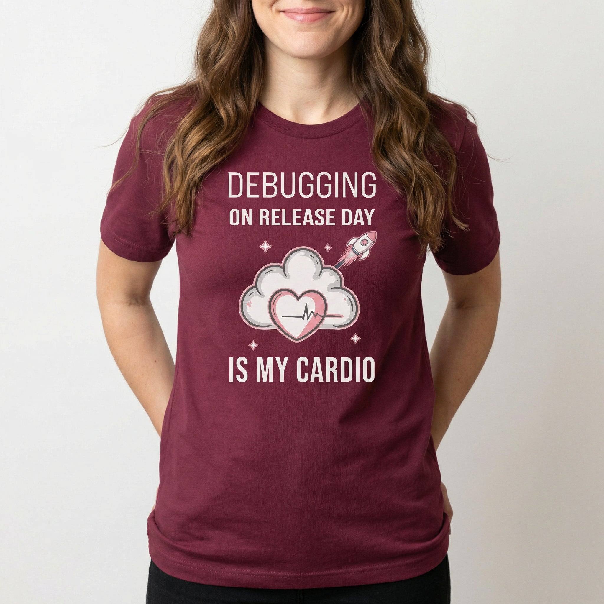 Release Day Cardio deadpan debugging deployment - Developer T-shirt - techmerch.io
