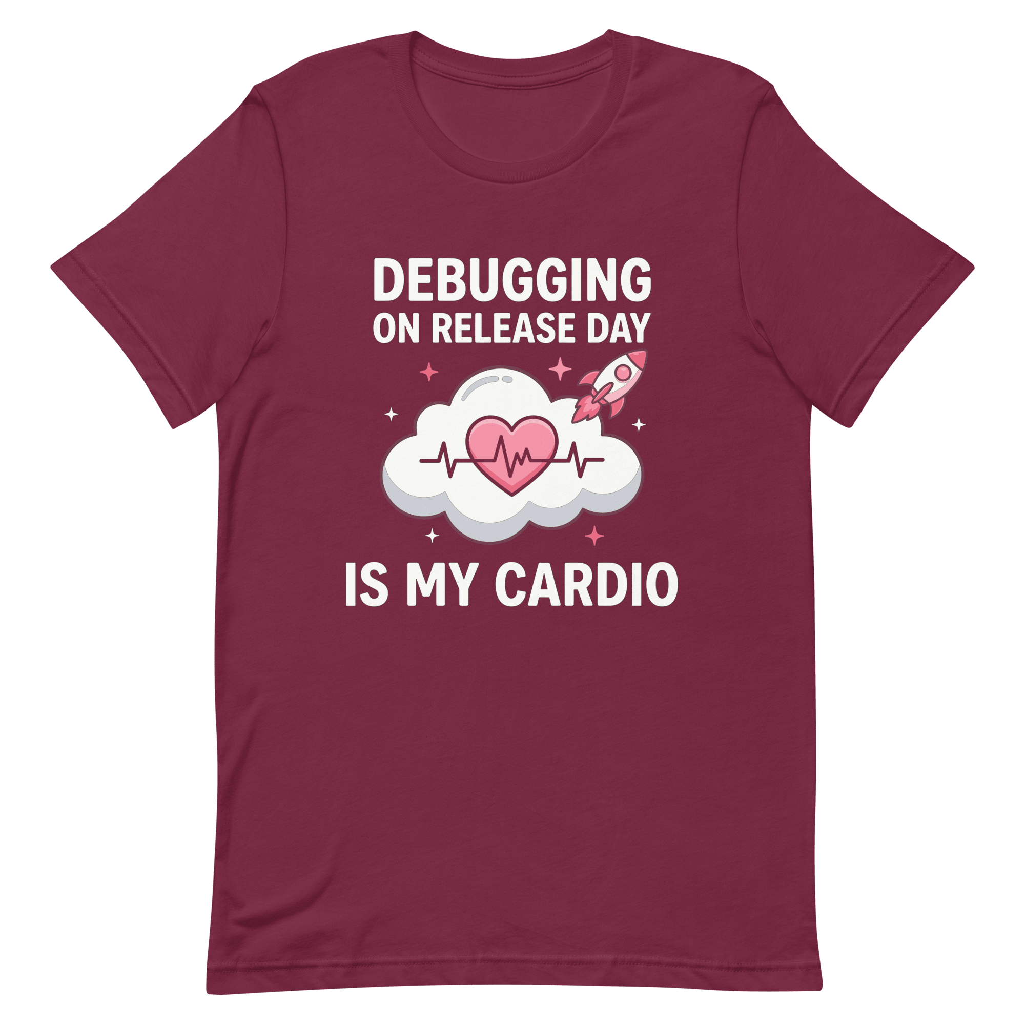 Release Day Cardio deadpan debugging deployment - Developer T-shirt - techmerch.io