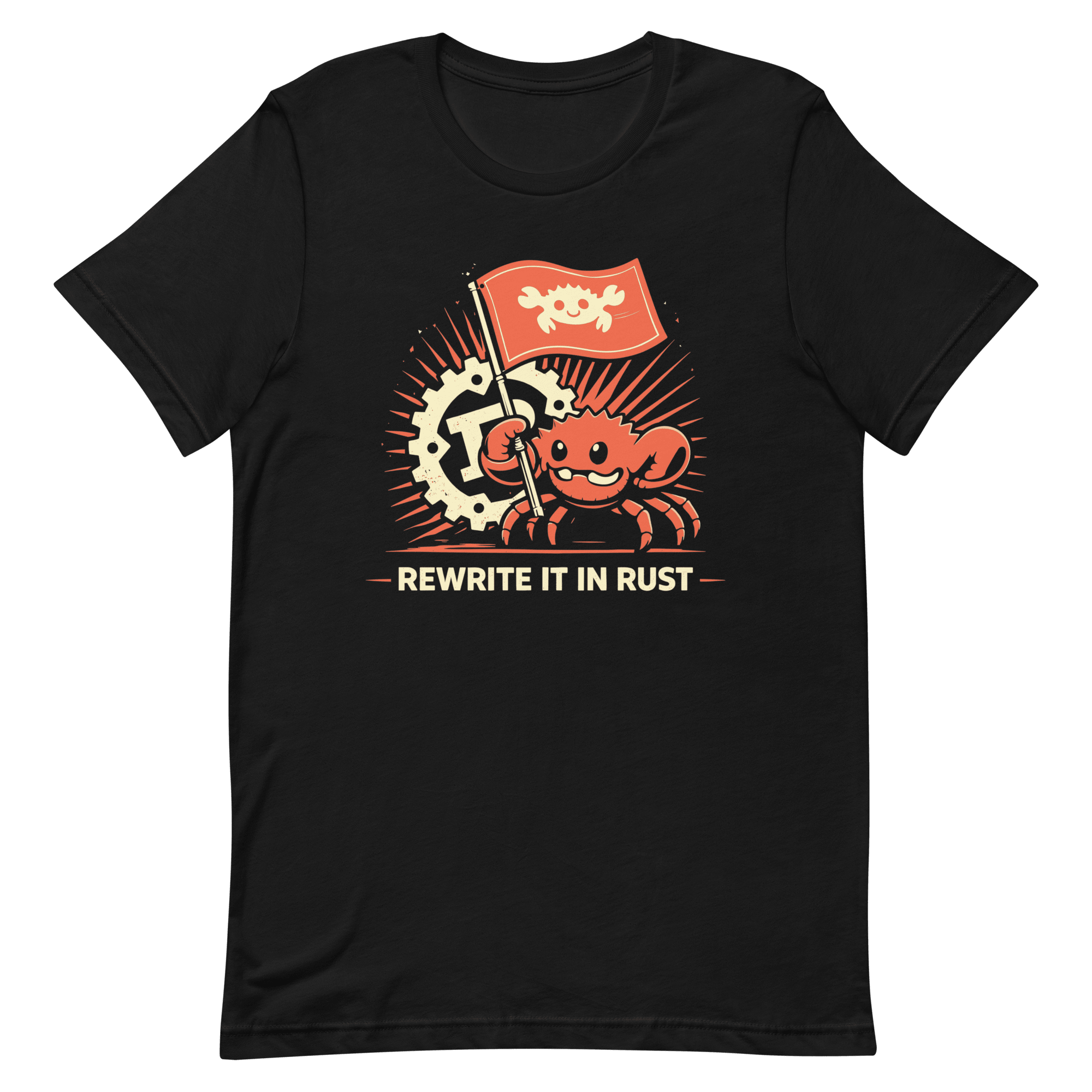 Rewrite It In Rust cartoon code full - search Rewrite It In Rust - Developer T-shirt - techmerch.io