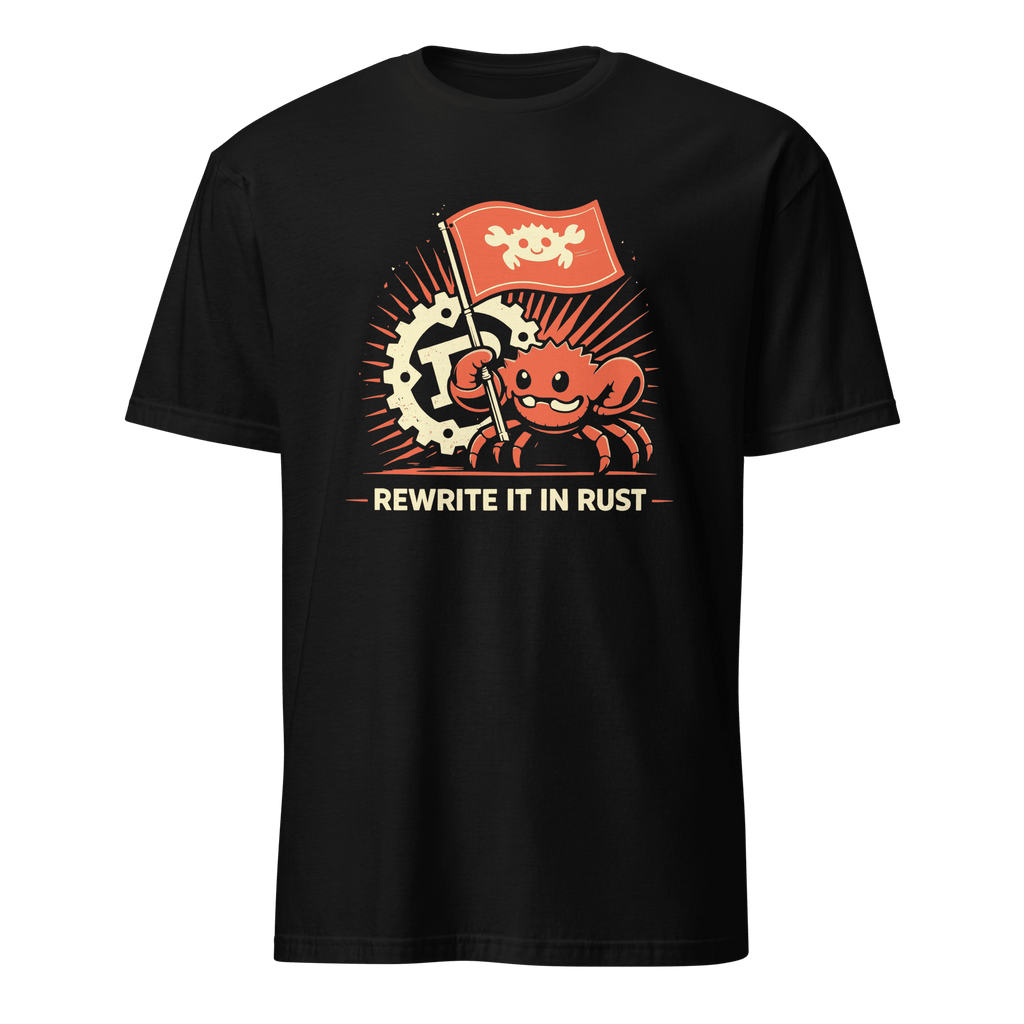 Rewrite It In Rust cartoon code full - search Rewrite It In Rust - Developer T-shirt - techmerch.io