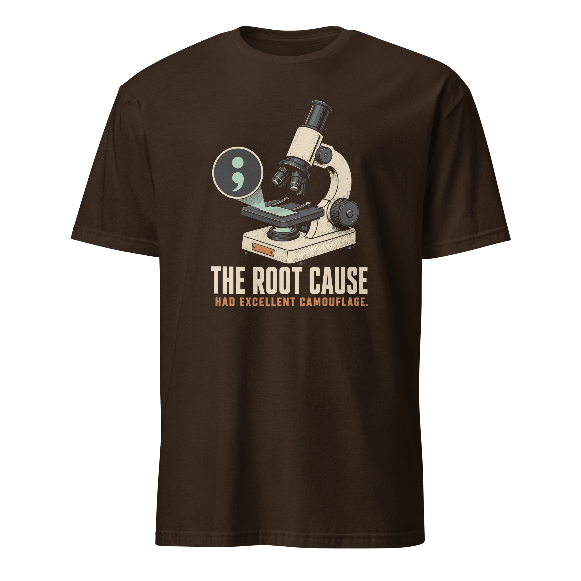 Root Cause Had Camouflage bugs deadpan debugging - Developer T-shirt - techmerch.io