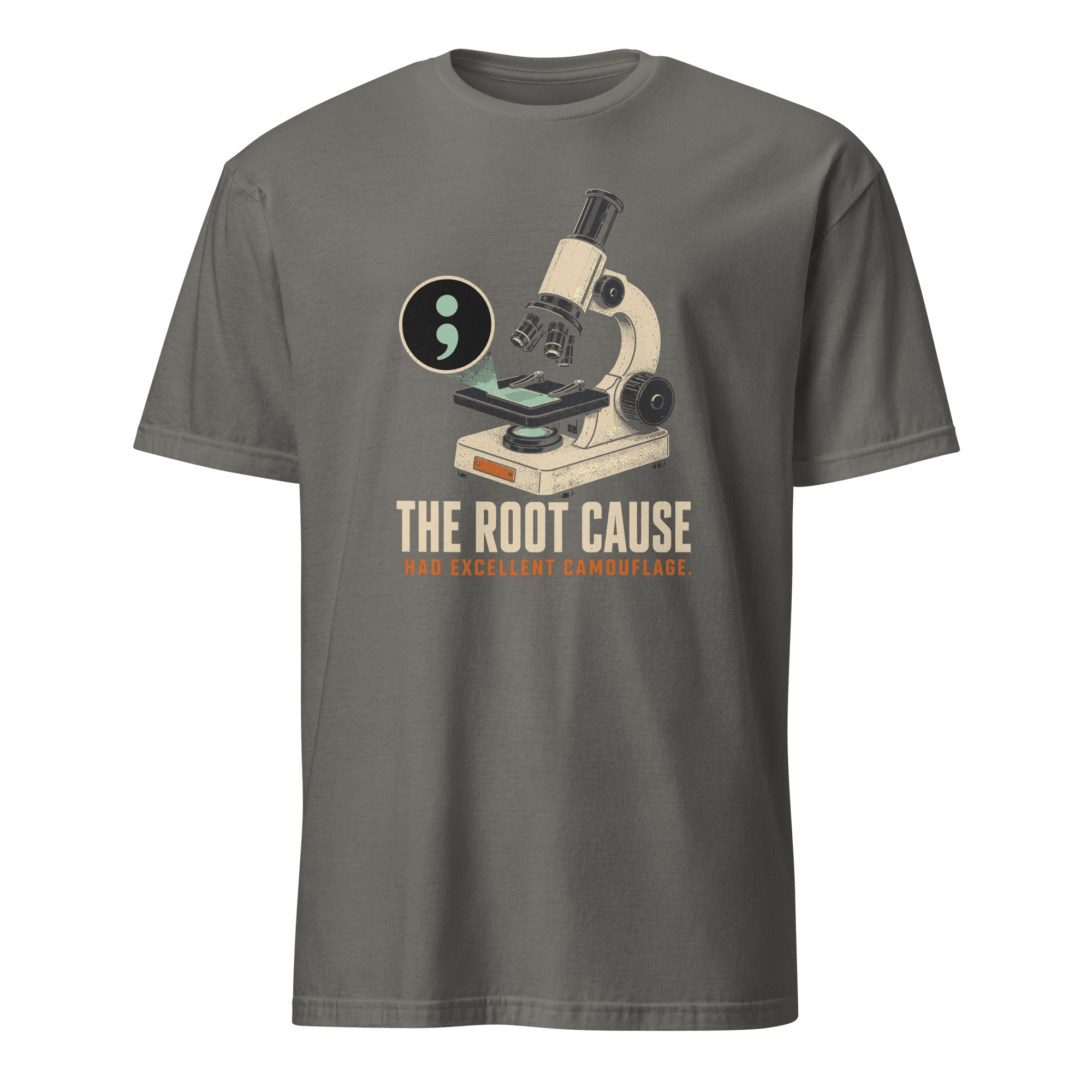 Root Cause Had Camouflage bugs deadpan debugging - Developer T-shirt - techmerch.io