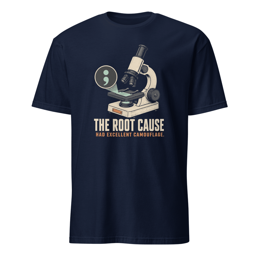 Root Cause Had Camouflage bugs deadpan debugging - Developer T-shirt - techmerch.io