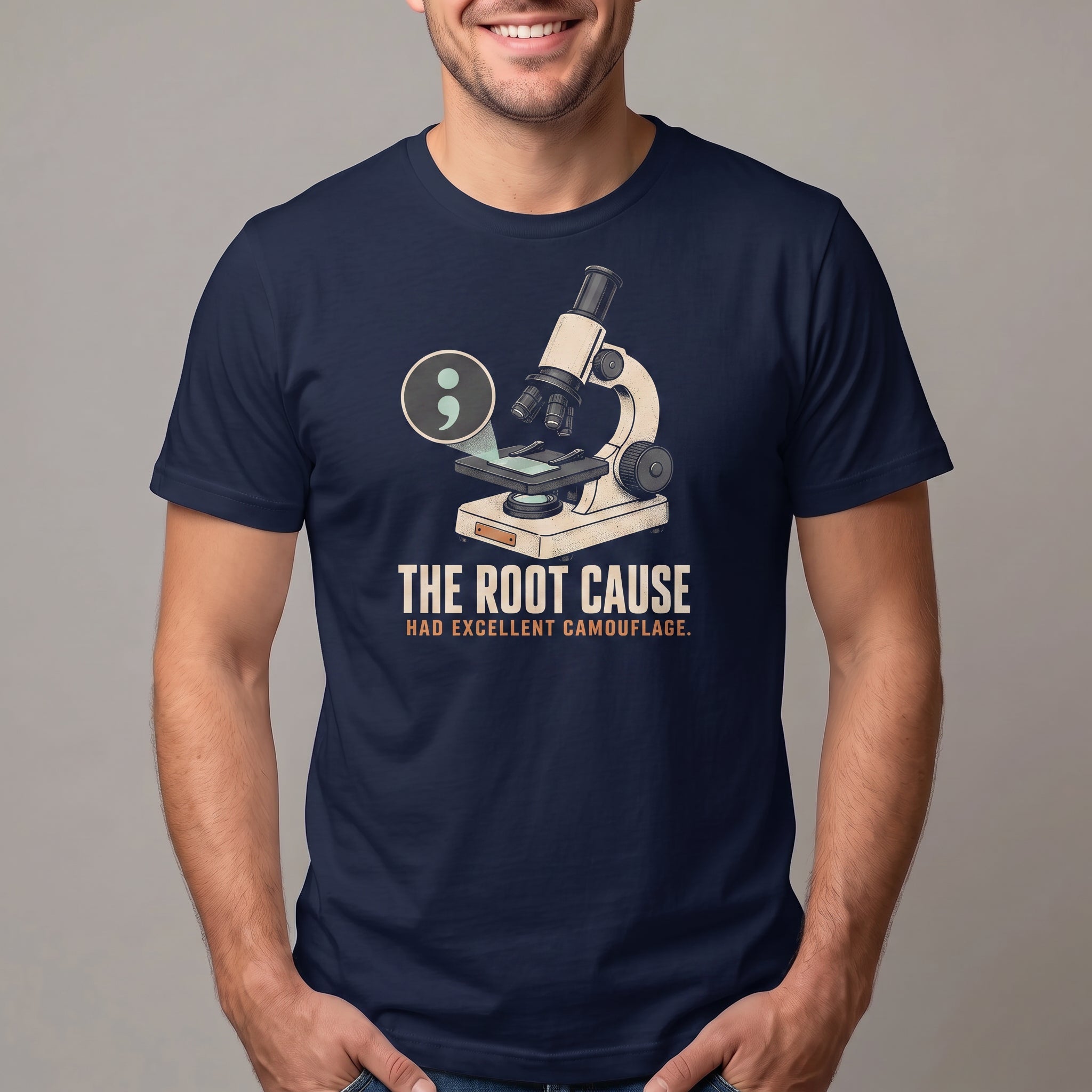 Root Cause Had Camouflage bugs deadpan debugging - Developer T-shirt - techmerch.io