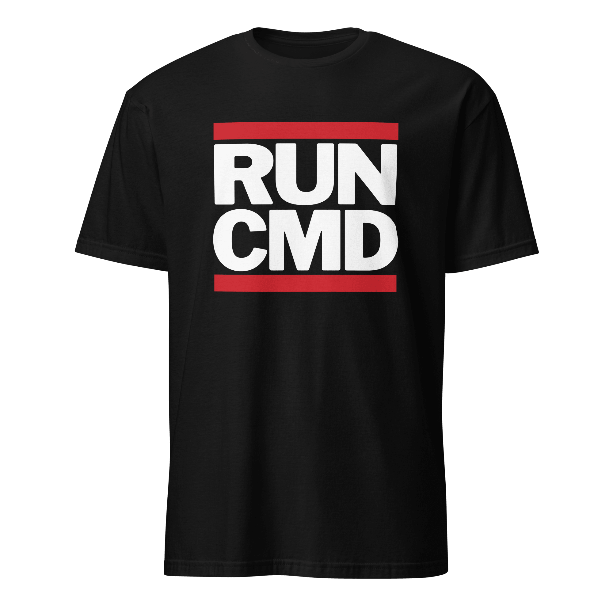 RUN CMD full-search run cmd minimalist statement - Developer T-shirt - techmerch.io