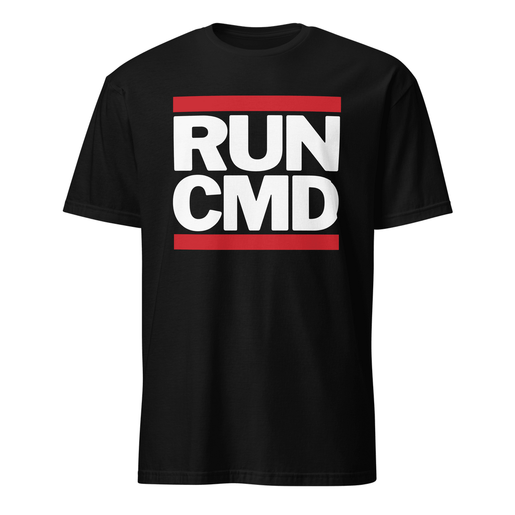 RUN CMD full - search run cmd minimalist statement - Developer T-shirt - techmerch.io