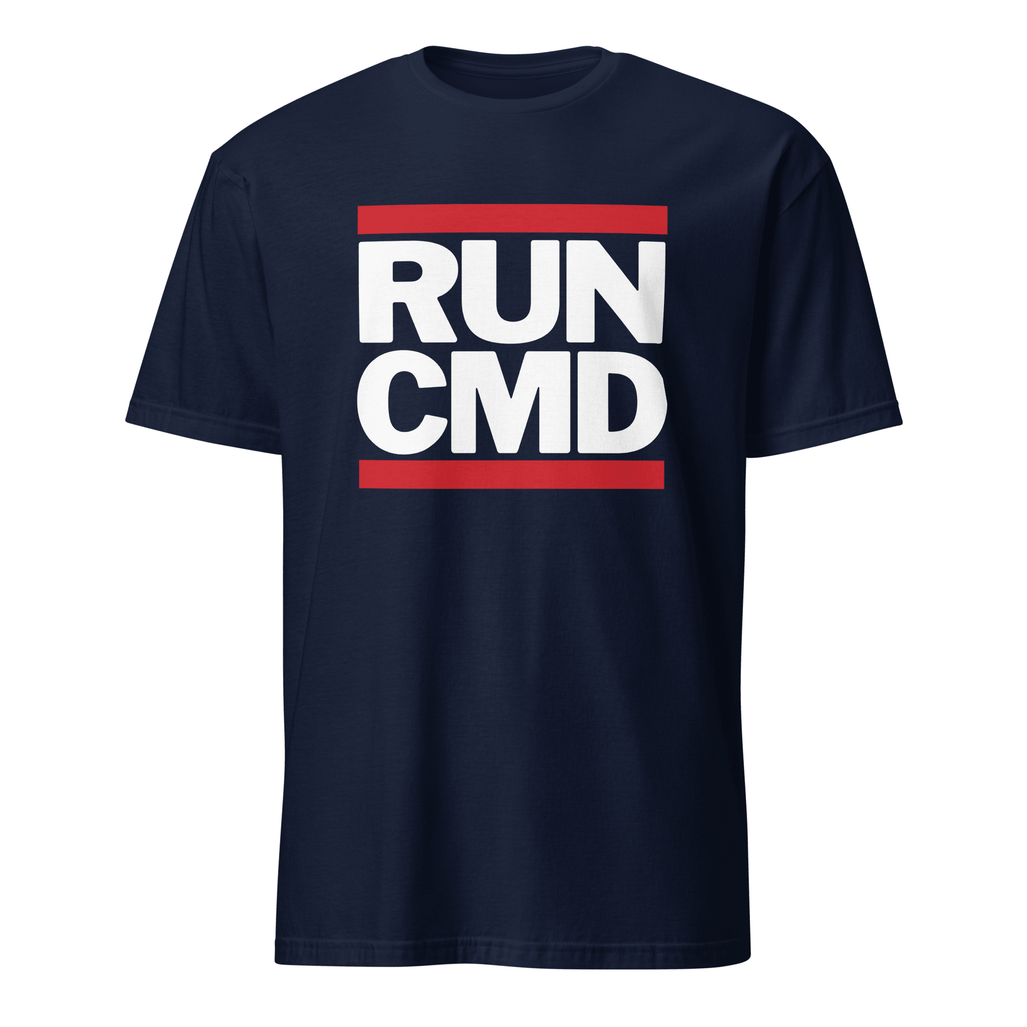 RUN CMD full-search run cmd minimalist statement - Developer T-shirt - techmerch.io