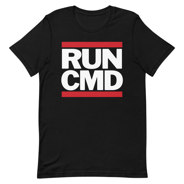 RUN CMD developer logo sysadmin - Developer T-shirt - techmerch.io