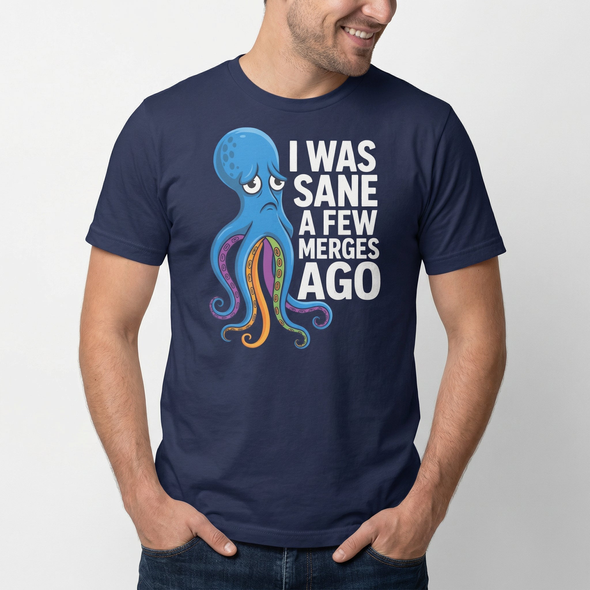 Sane Few Merges Ago full - search I Was Sane A Few Merges Ago git minimalist - Developer T-shirt - techmerch.io