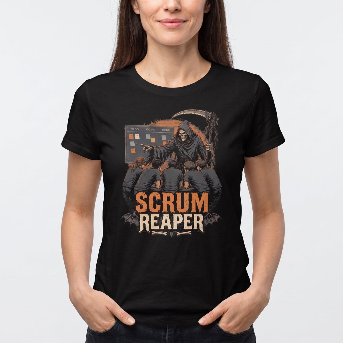 Scrum Reaper agile cartoon full-search Scrum Reaper - Developer T-shirt - techmerch.io