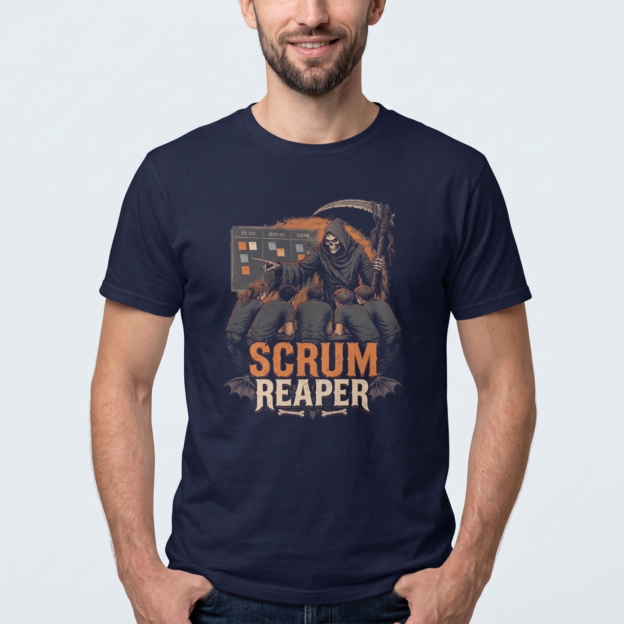 Scrum Reaper agile cartoon full-search Scrum Reaper - Developer T-shirt - techmerch.io