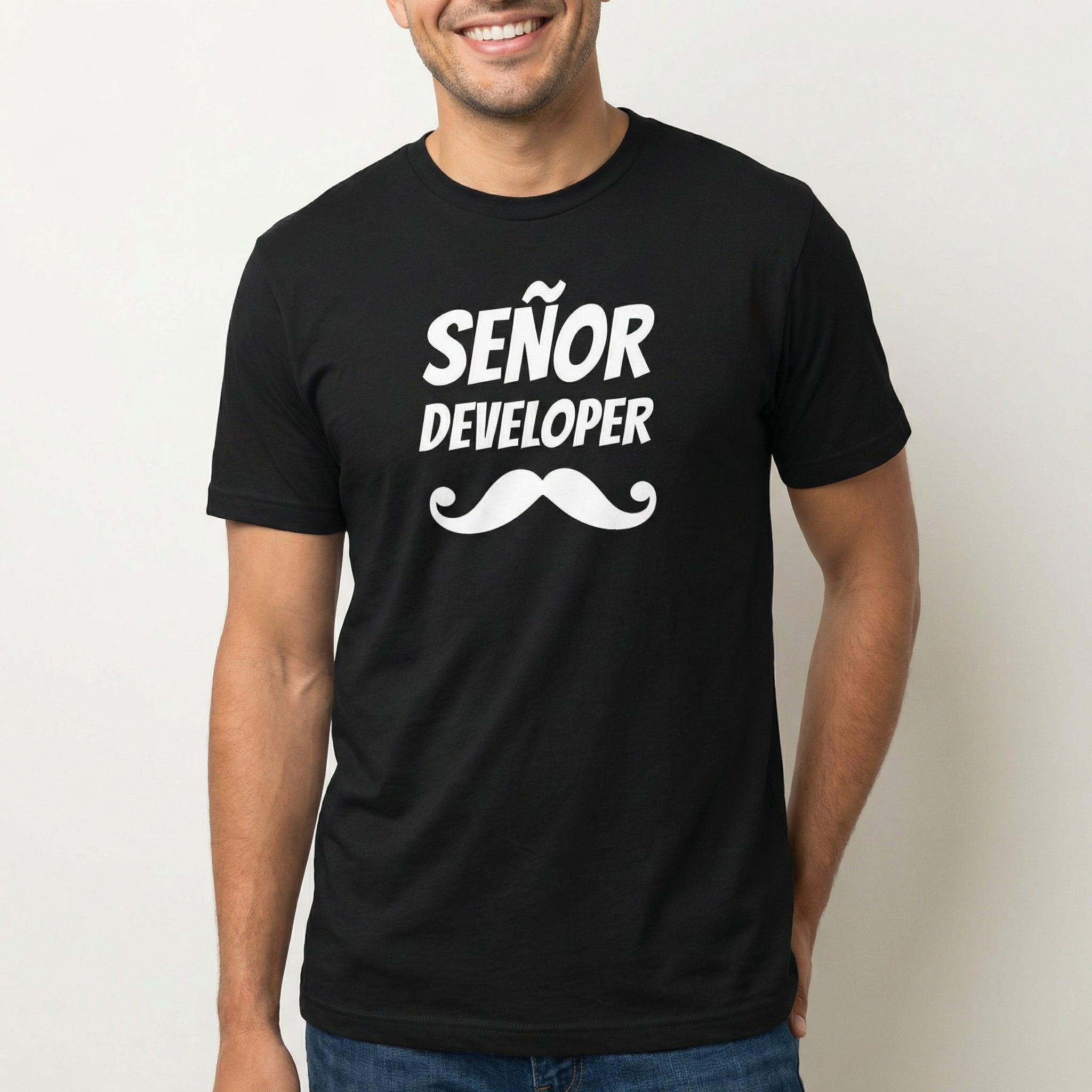 Señor Developer deadpan full - search senor developer minimalist - Developer T-shirt - techmerch.io