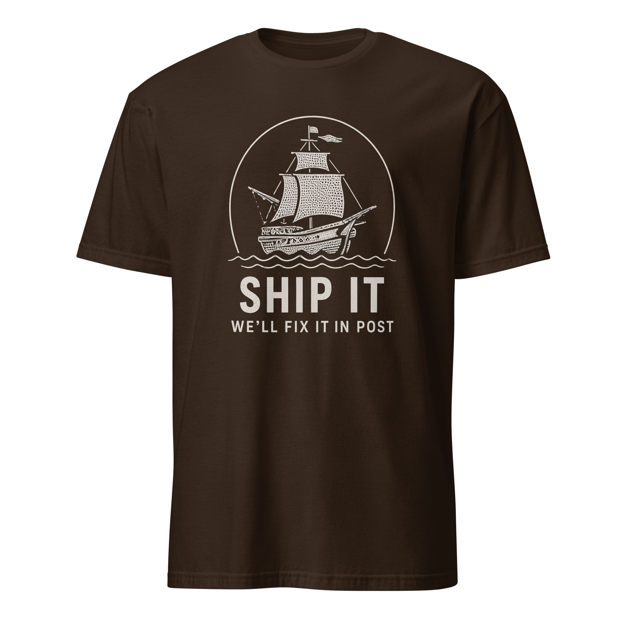 Ship It Fix It in Post bugs deployment sarcastic - Developer T-shirt - techmerch.io