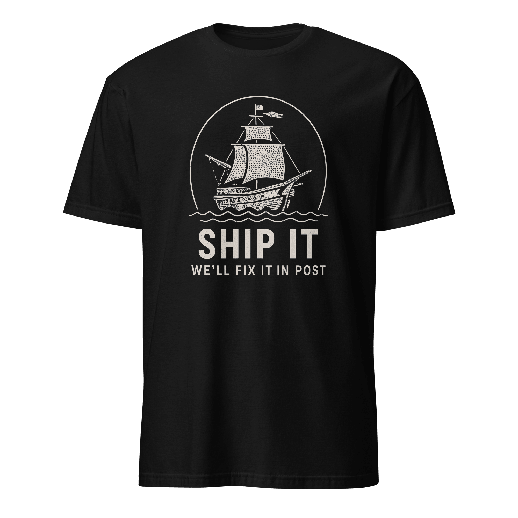 Ship It Fix It in Post bugs deployment sarcastic - Developer T-shirt - techmerch.io