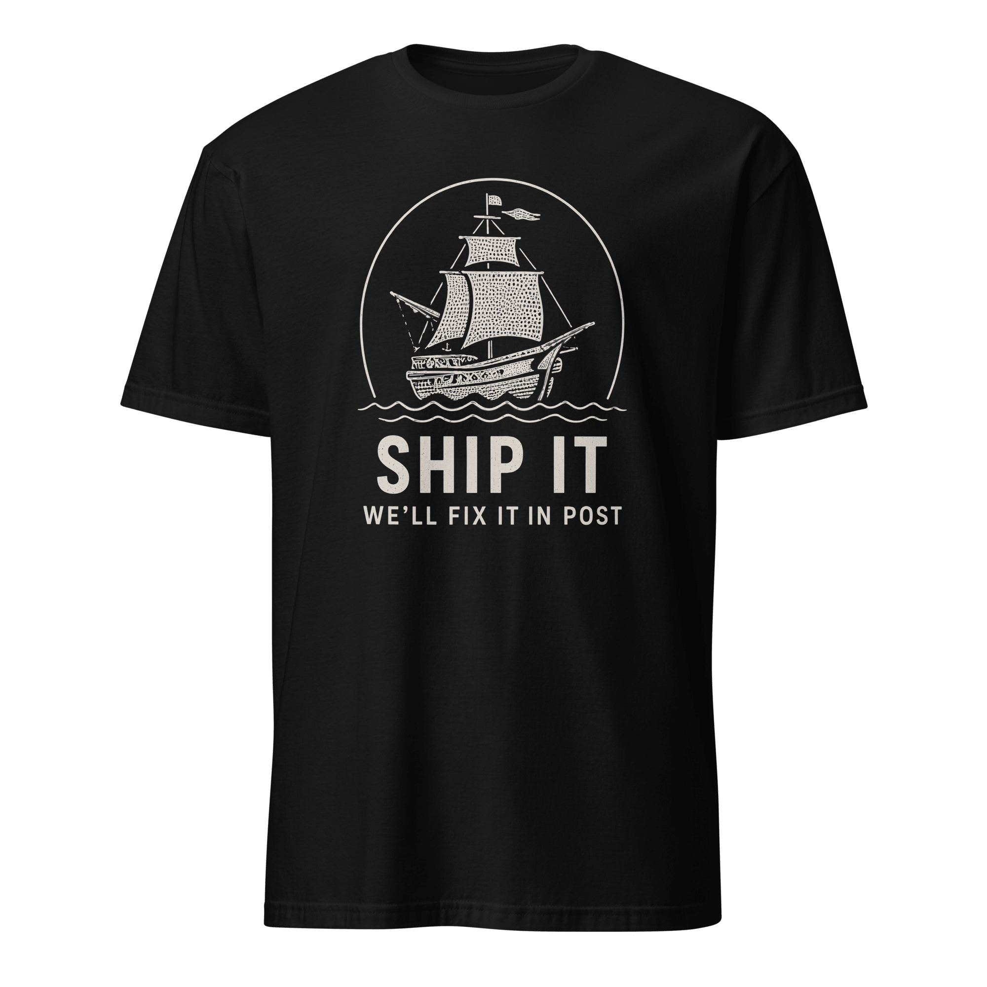 Ship It Fix It in Post bugs deployment sarcastic - Developer T-shirt - techmerch.io