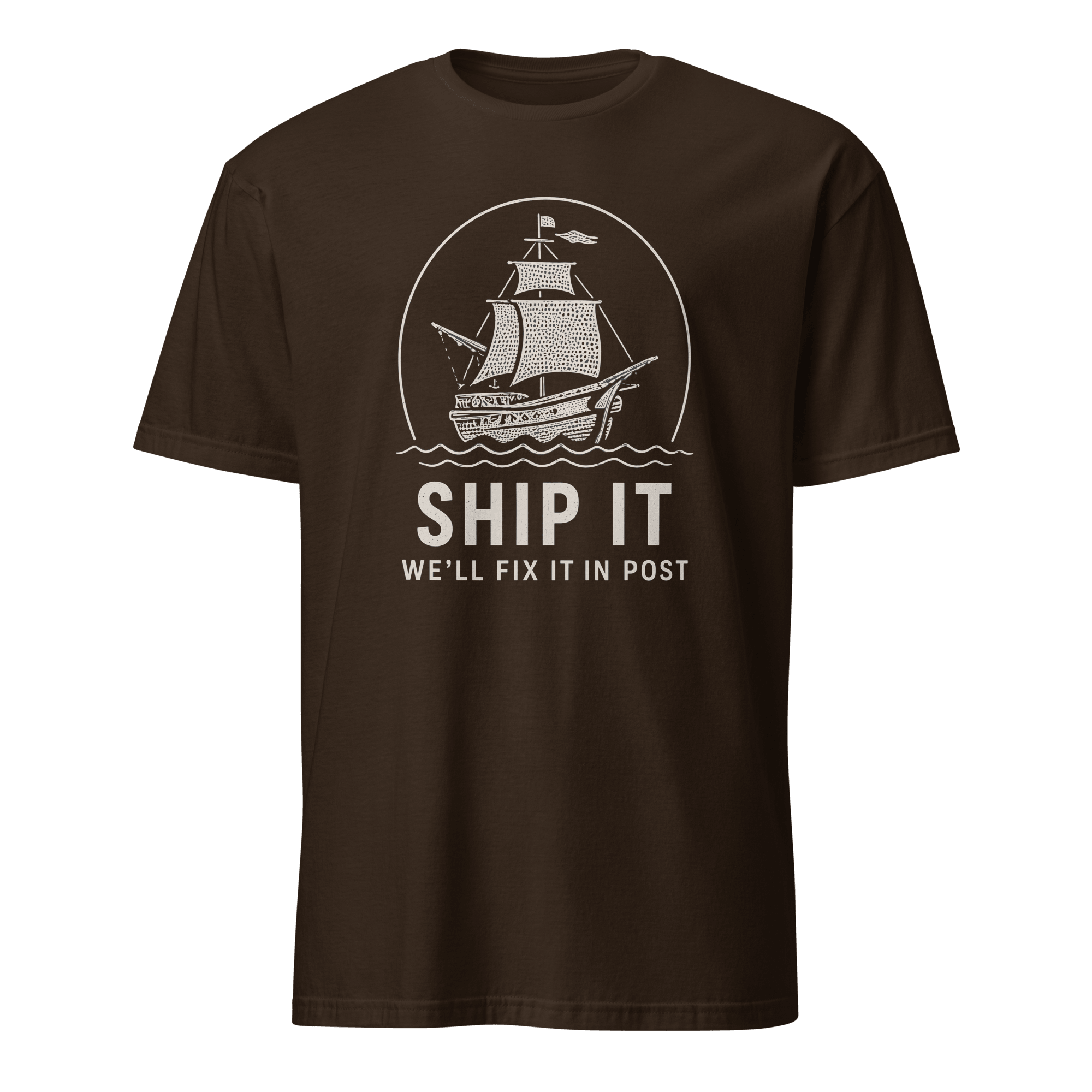 Ship It Fix It in Post bugs deployment sarcastic - Developer T-shirt - techmerch.io