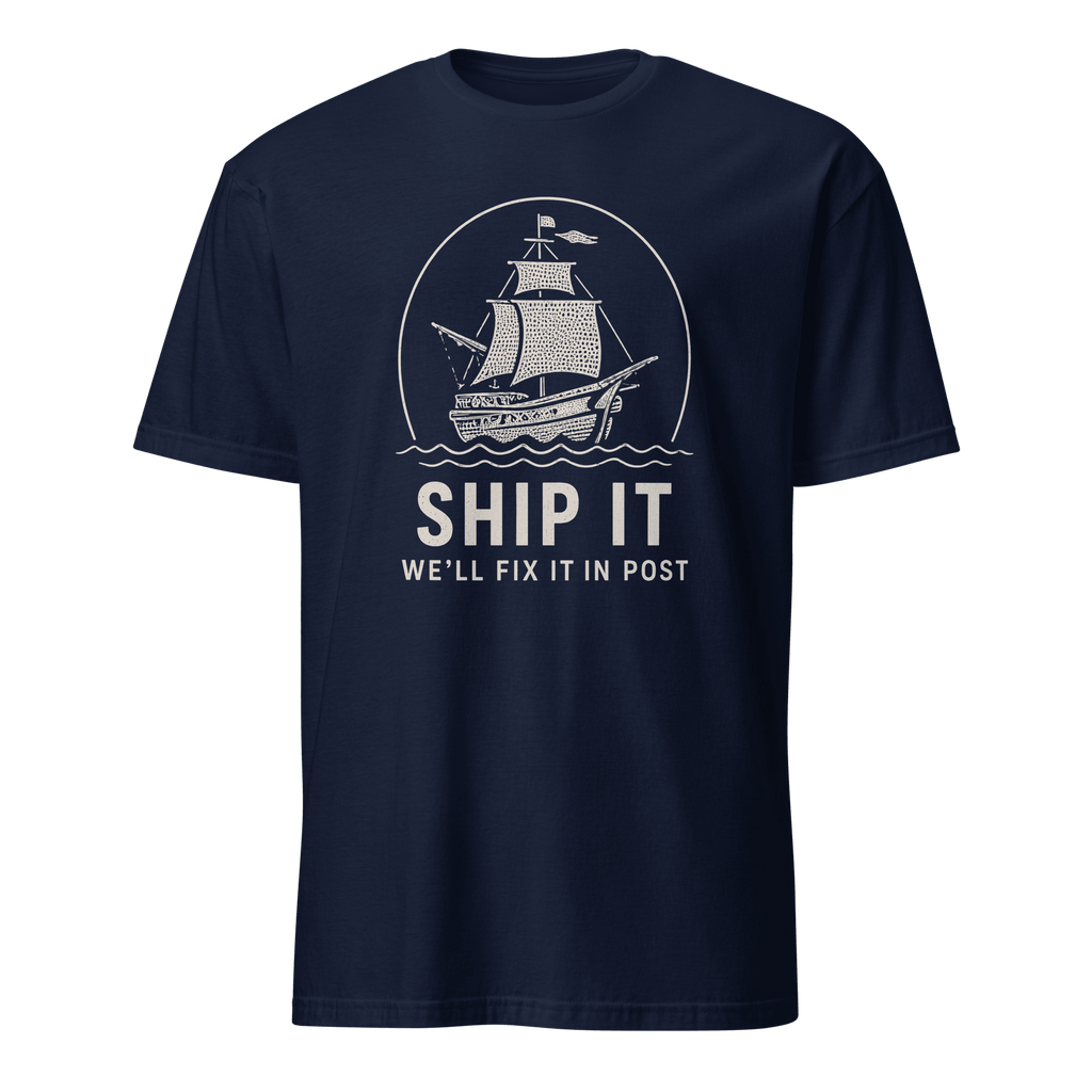 Ship It Fix It in Post bugs deployment sarcastic - Developer T-shirt - techmerch.io