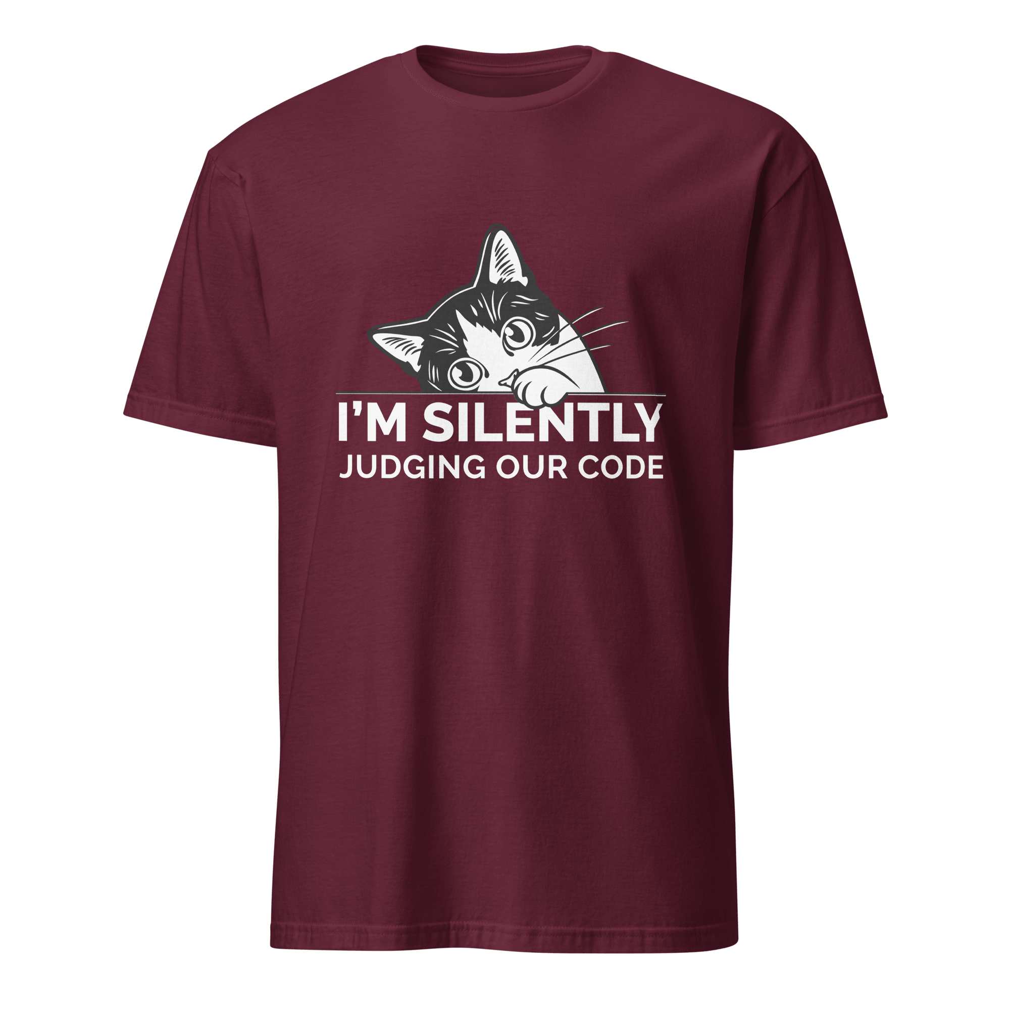Silently Judging Code cartoon code full - search silently judging code - Developer T-shirt - techmerch.io
