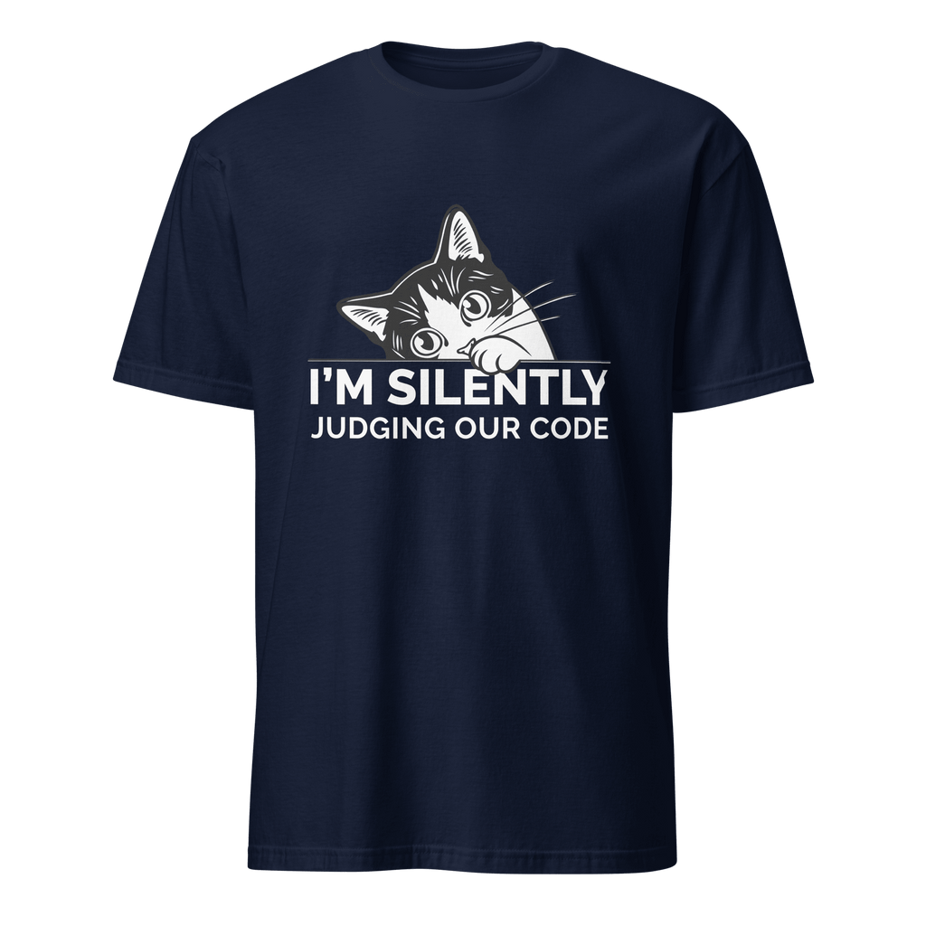Silently Judging Code cartoon code full - search silently judging code - Developer T-shirt - techmerch.io