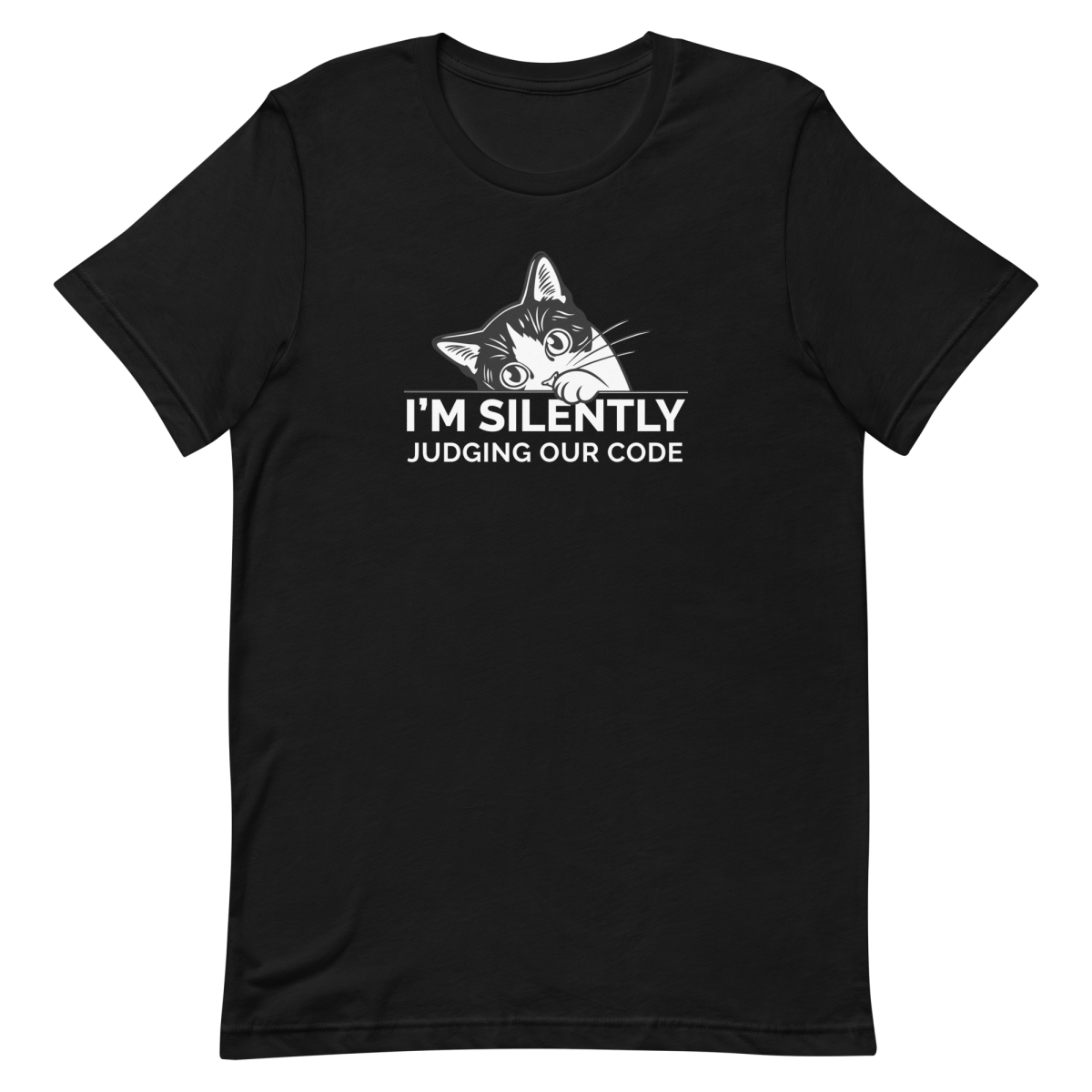 Silently Judging Code cartoon coding cute - Developer T-shirt - techmerch.io