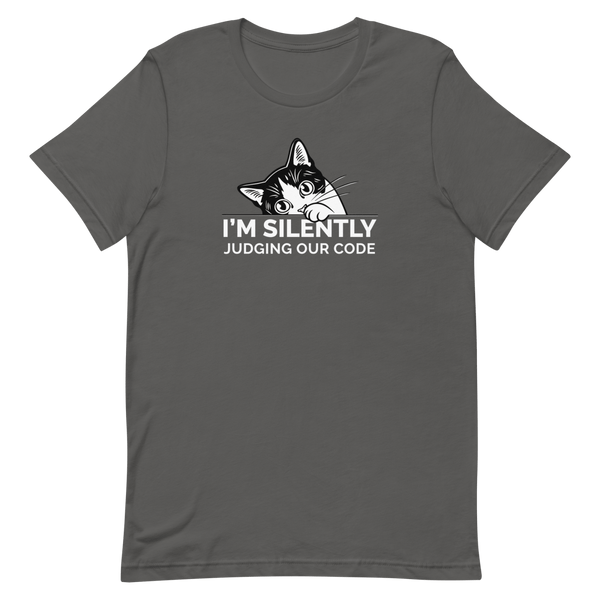 Silently Judging Code cartoon coding cute - Developer T-shirt - techmerch.io