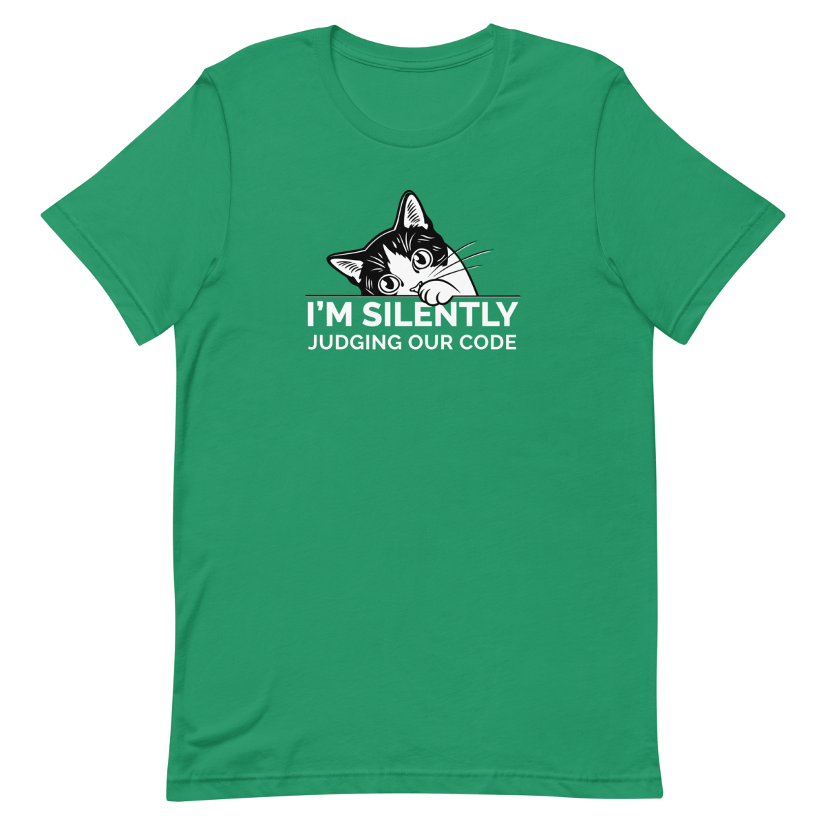 Silently Judging Code cartoon coding cute - Developer T-shirt - techmerch.io