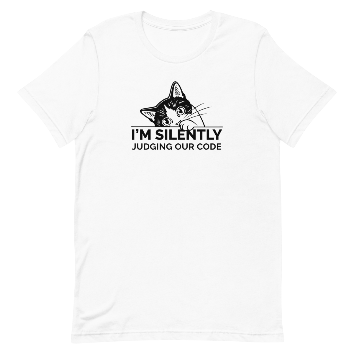 Silently Judging Code cartoon coding cute - Developer T-shirt - techmerch.io