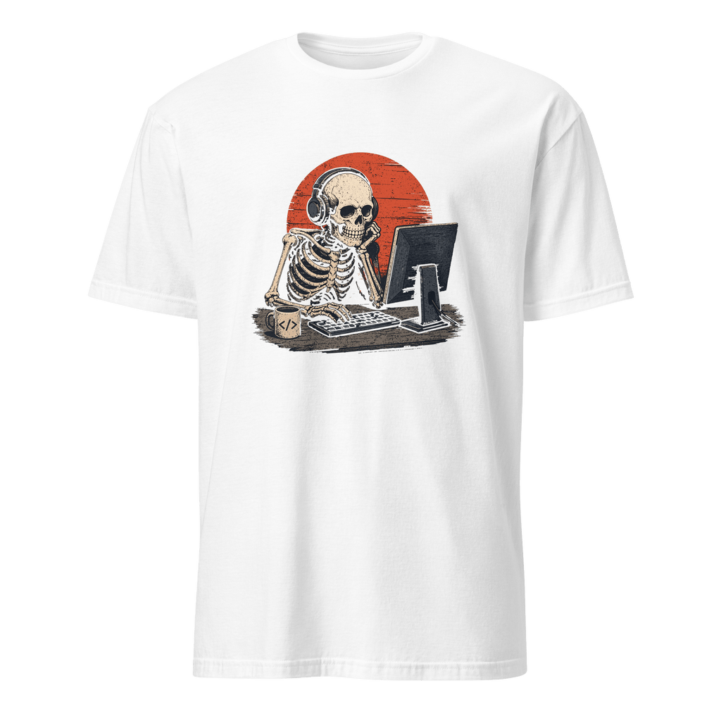 Skeleton Crew code sarcastic worklife - Developer T-shirt - techmerch.io