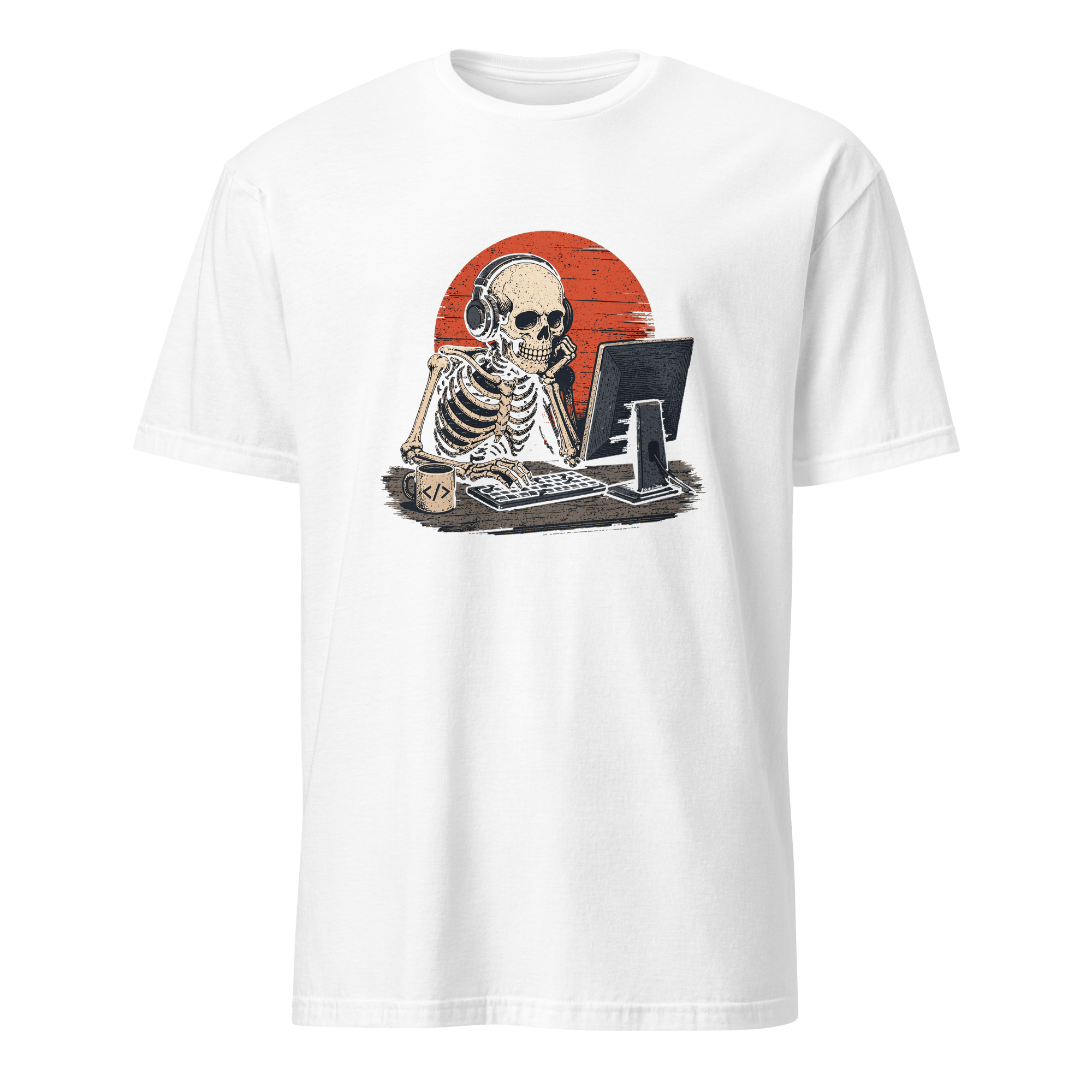Skeleton Crew code sarcastic worklife - Developer T-shirt - techmerch.io