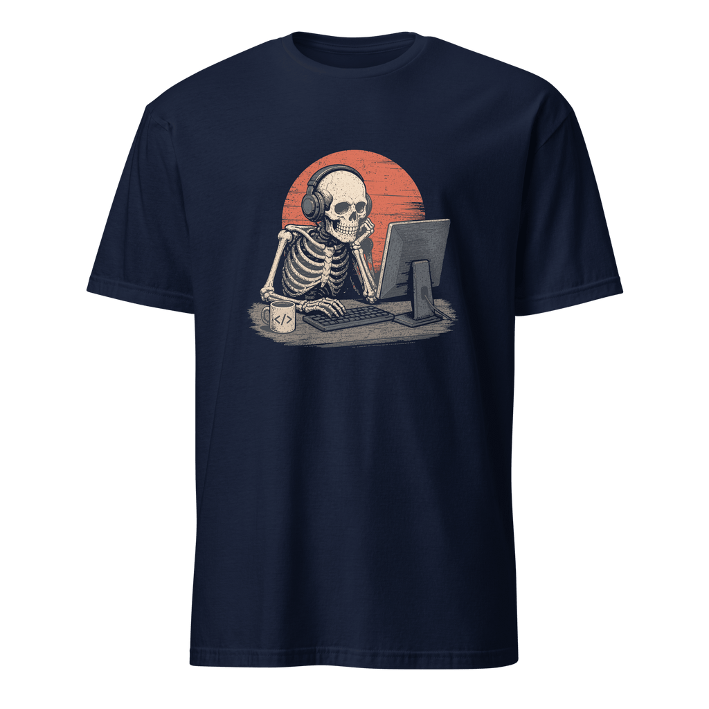 Skeleton Crew code sarcastic worklife - Developer T-shirt - techmerch.io