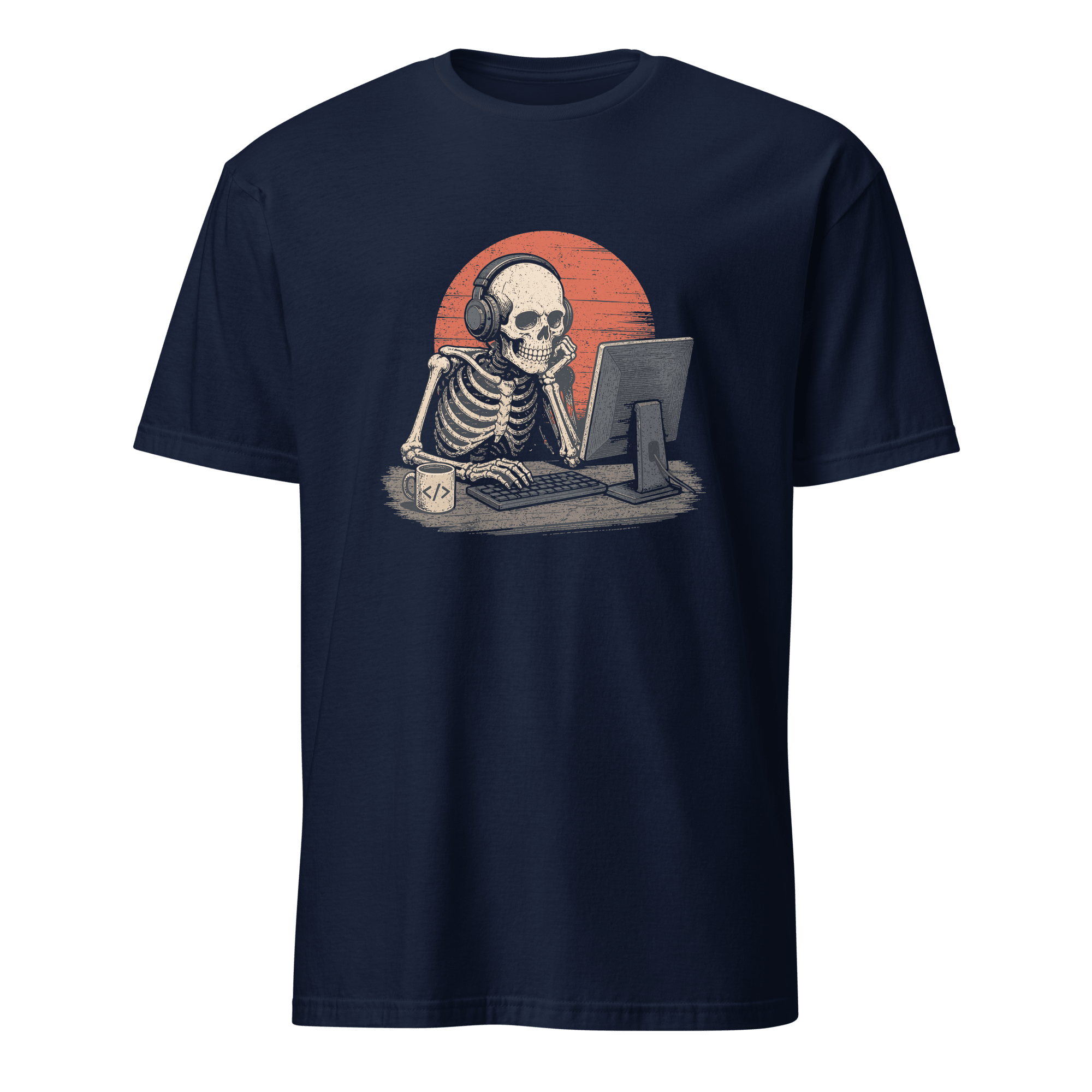 Skeleton Crew code sarcastic worklife - Developer T-shirt - techmerch.io