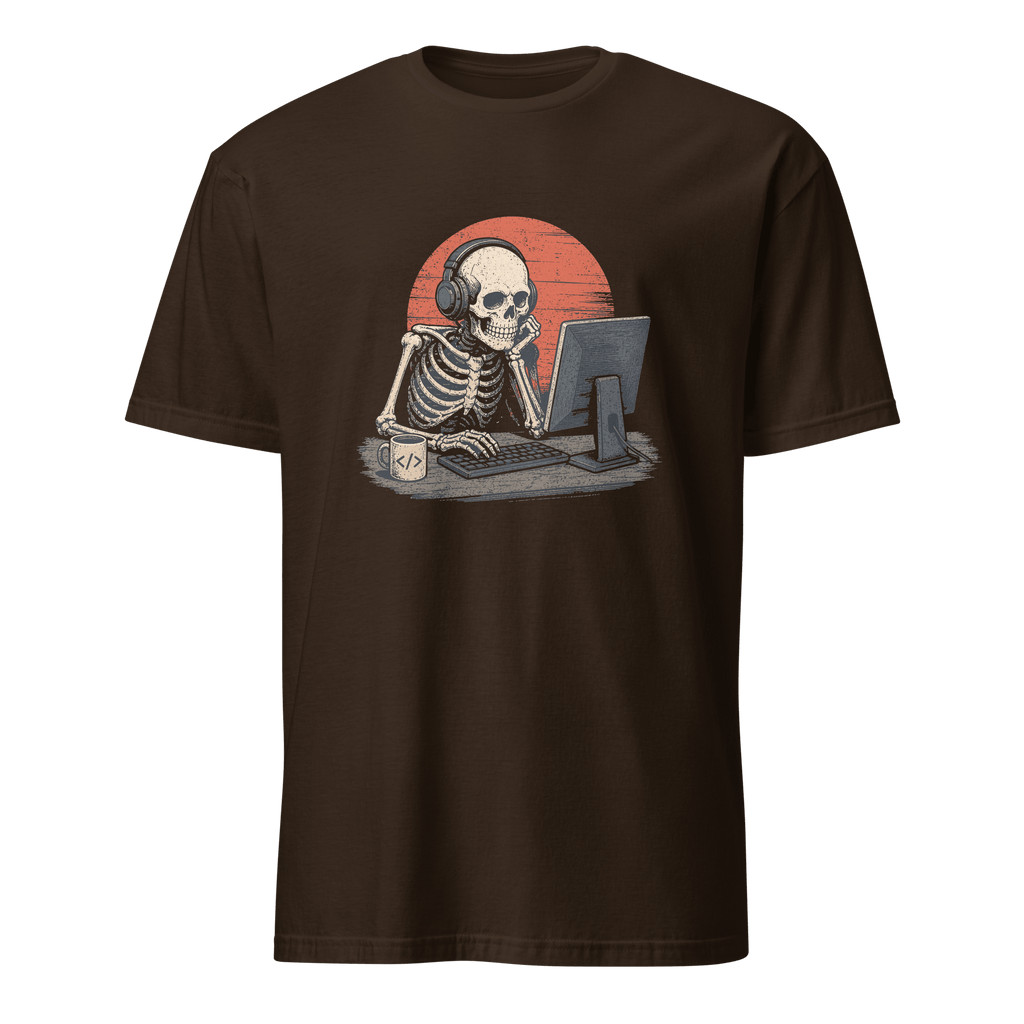 Skeleton Crew code sarcastic worklife - Developer T-shirt - techmerch.io