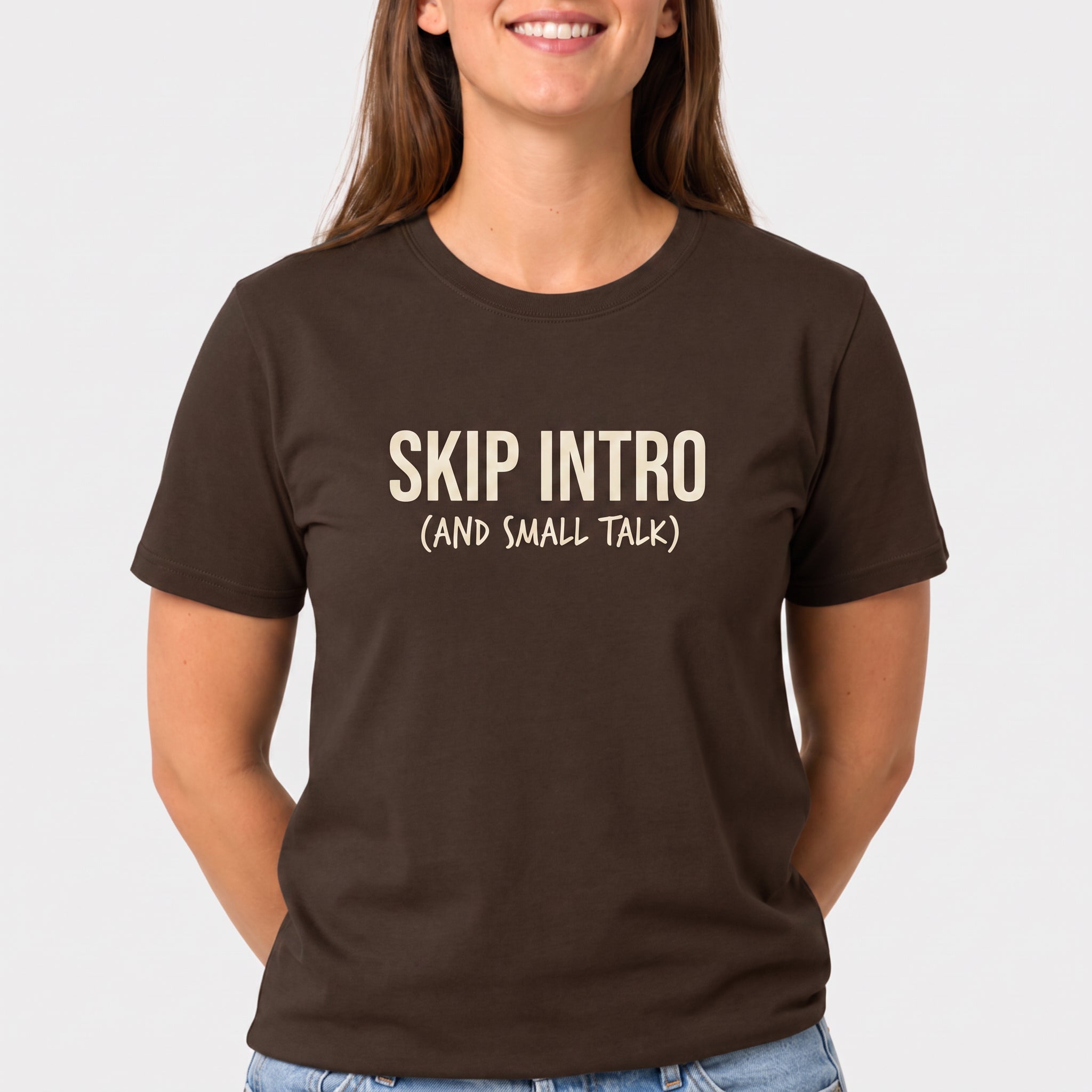 Skip Intro deadpan full-search Skip Intro And Small Talk new - Developer T-shirt - techmerch.io