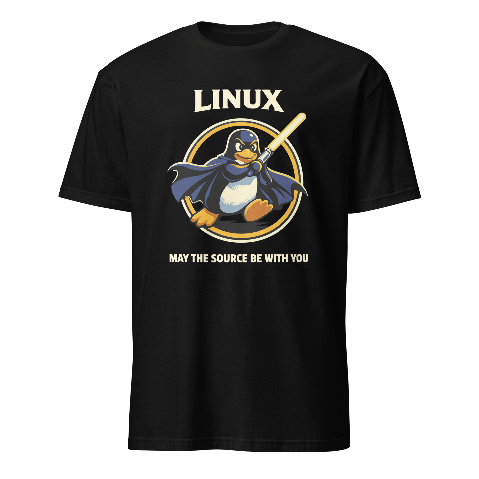 Source Be With You cartoon full-search Linux May The Source Be With You linux - Developer T-shirt - techmerch.io
