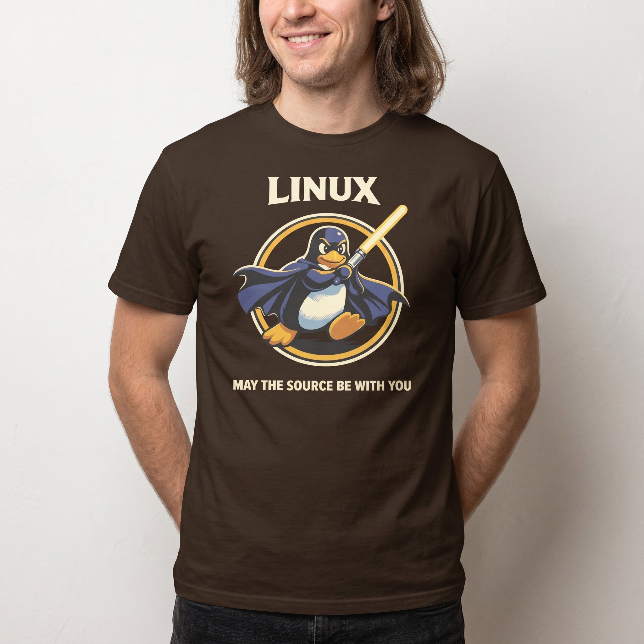 Source Be With You cartoon full - search Linux May The Source Be With You linux - Developer T-shirt - techmerch.io