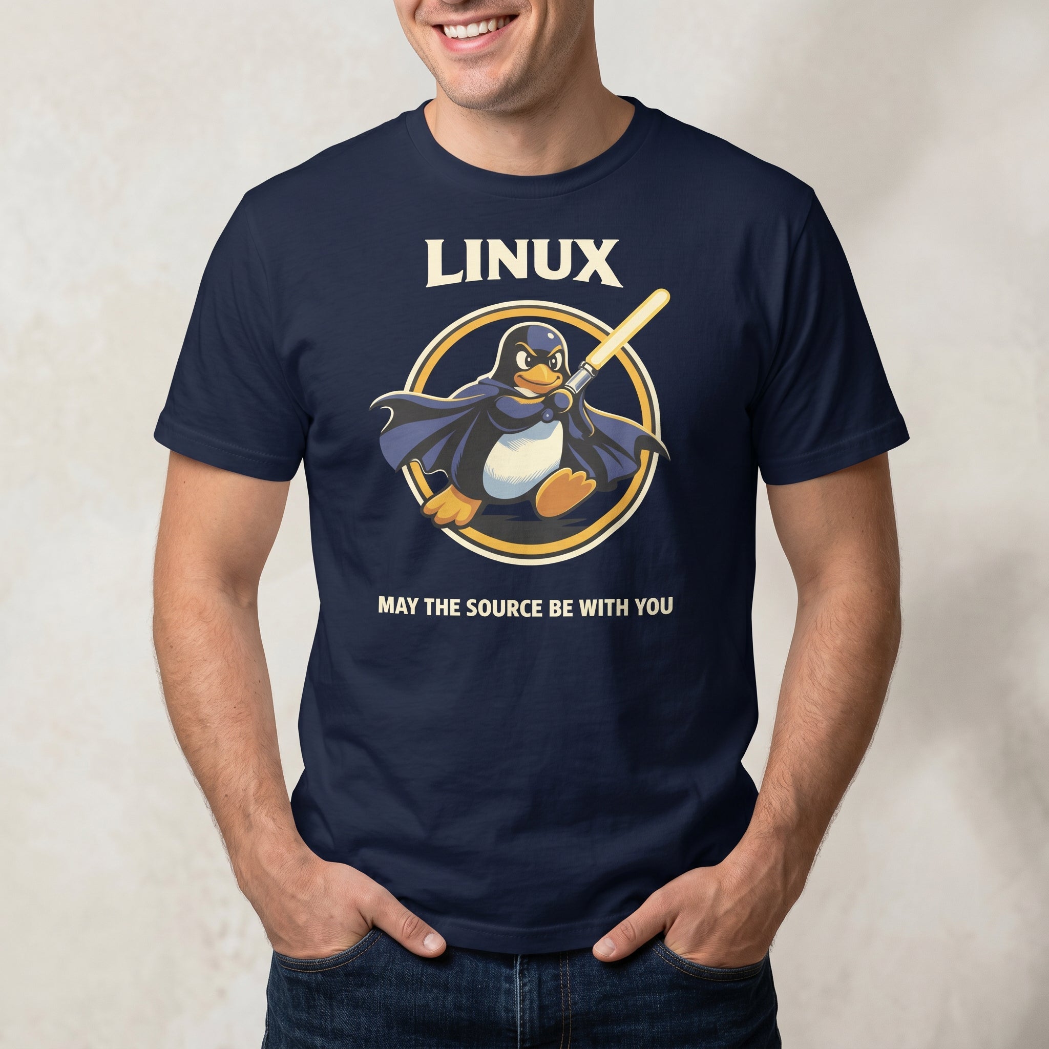 Source Be With You cartoon full - search Linux May The Source Be With You linux - Developer T-shirt - techmerch.io