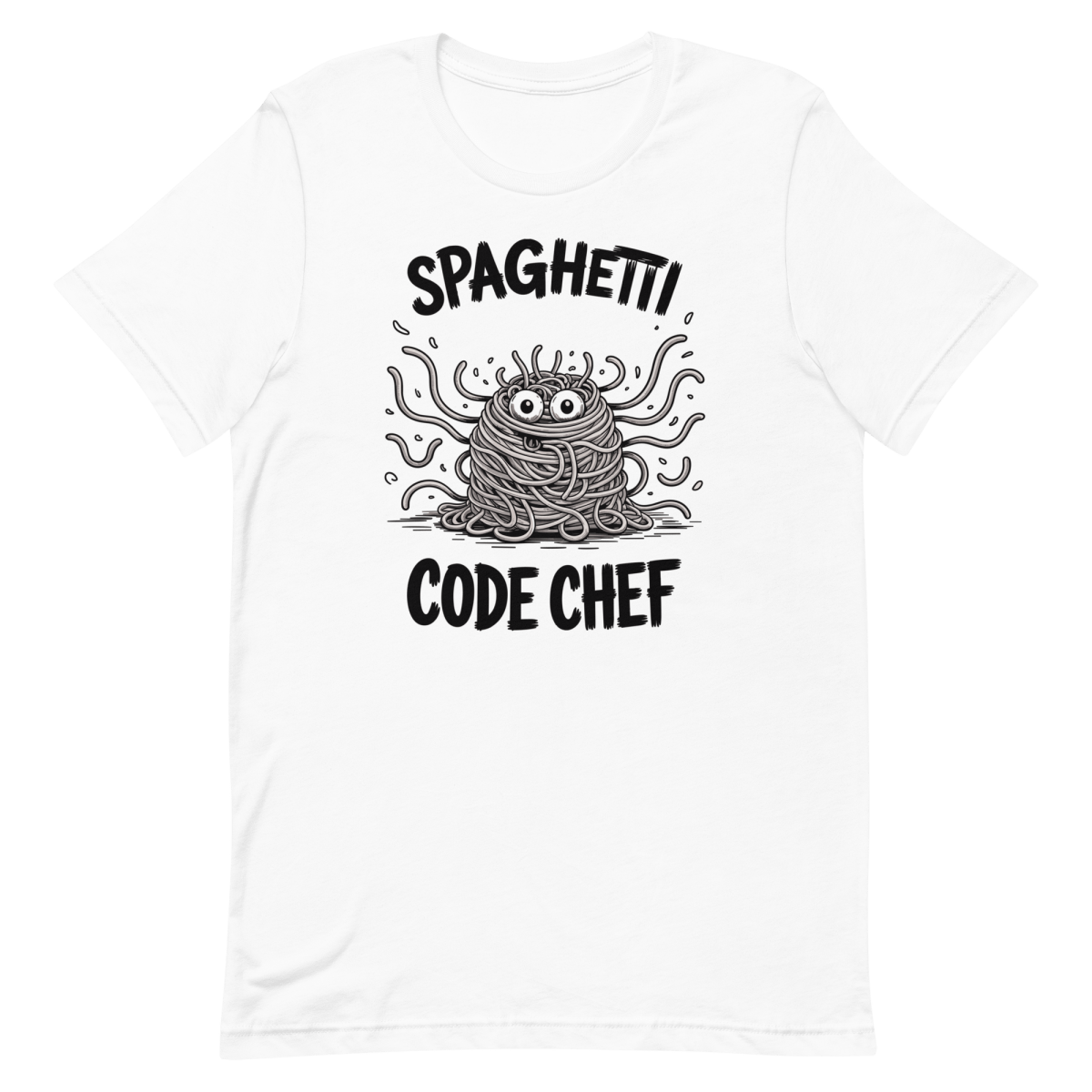 Spaghetti Code Chef cartoon developer funny - Developer T-shirt - techmerch.io