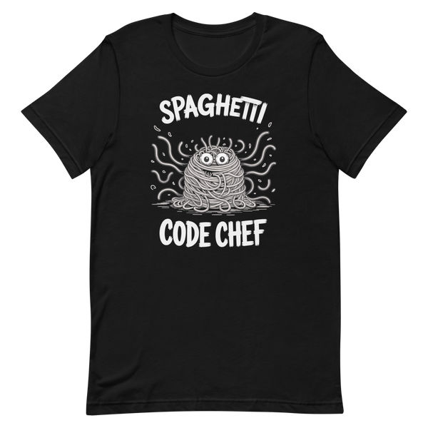 Spaghetti Code Chef cartoon developer funny - Developer T-shirt - techmerch.io