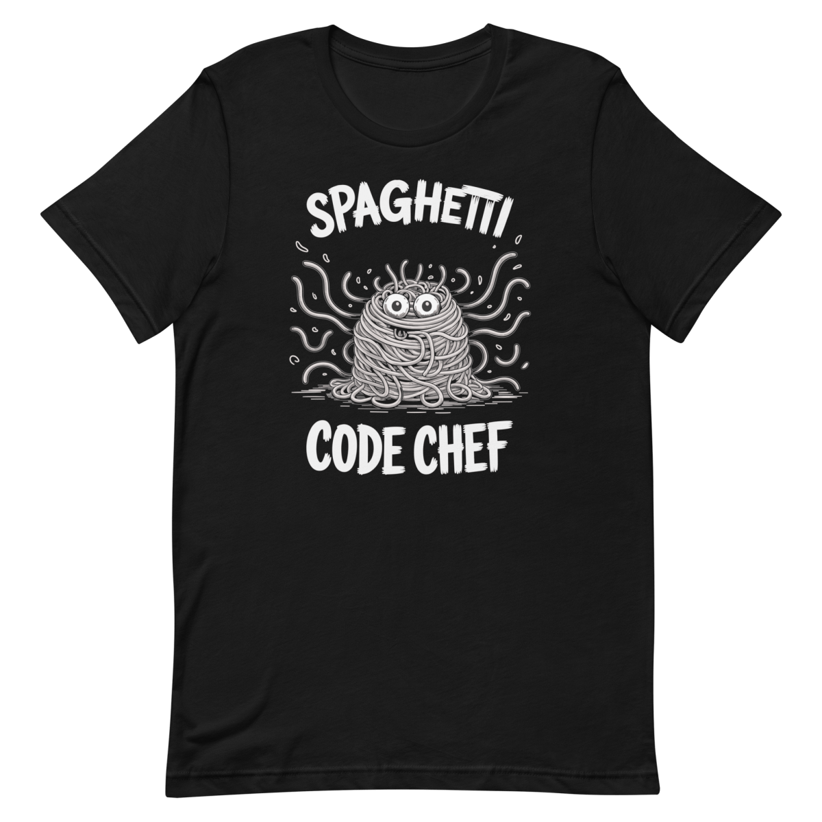 Spaghetti Code Chef cartoon developer funny - Developer T-shirt - techmerch.io