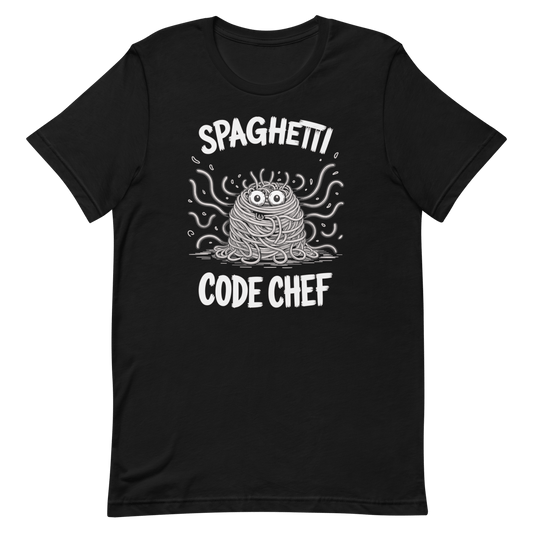 Spaghetti Code Chef cartoon developer funny - Developer T-shirt - techmerch.io