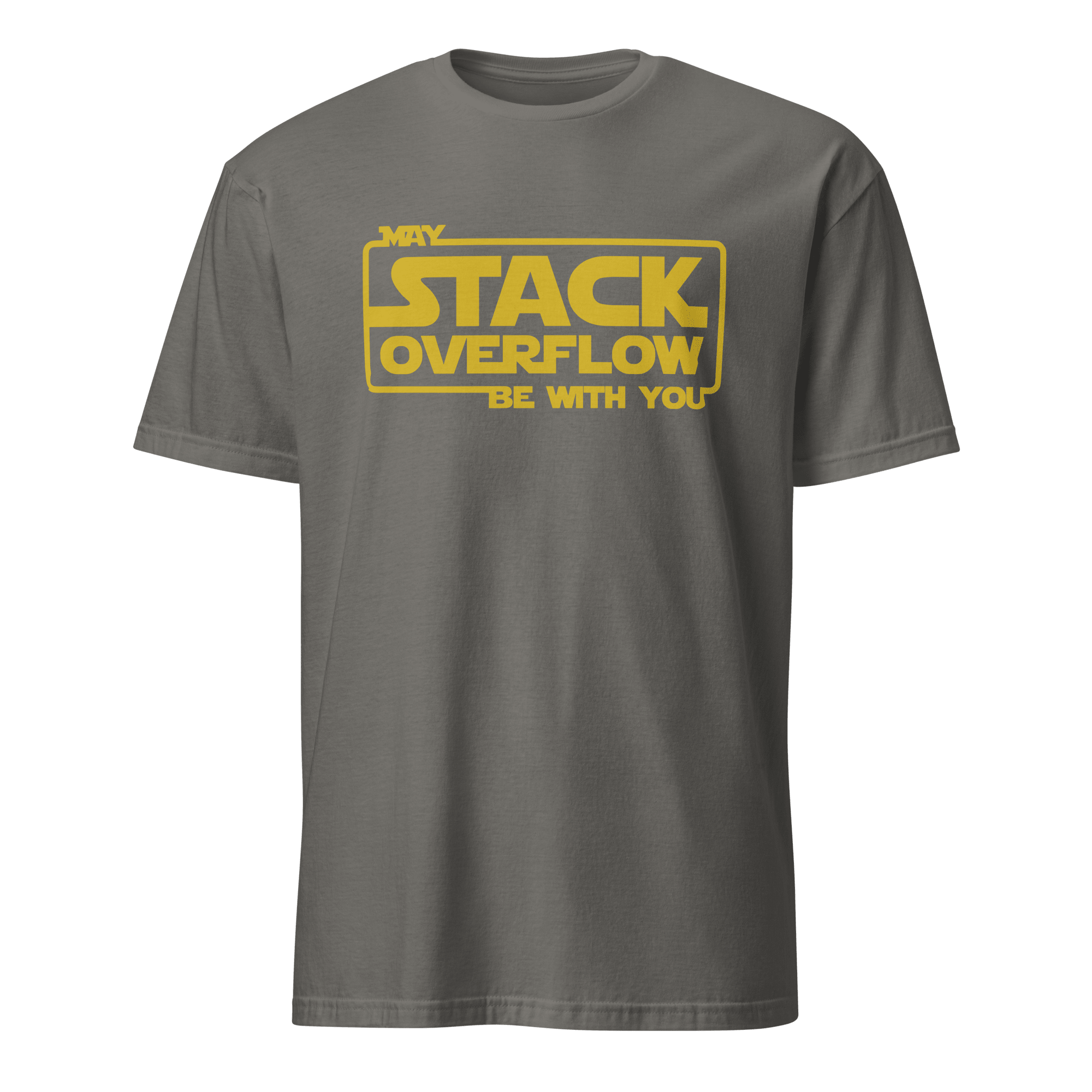 Stack Overflow Force full - search may stack overflow be with you statement - Developer T-shirt - techmerch.io