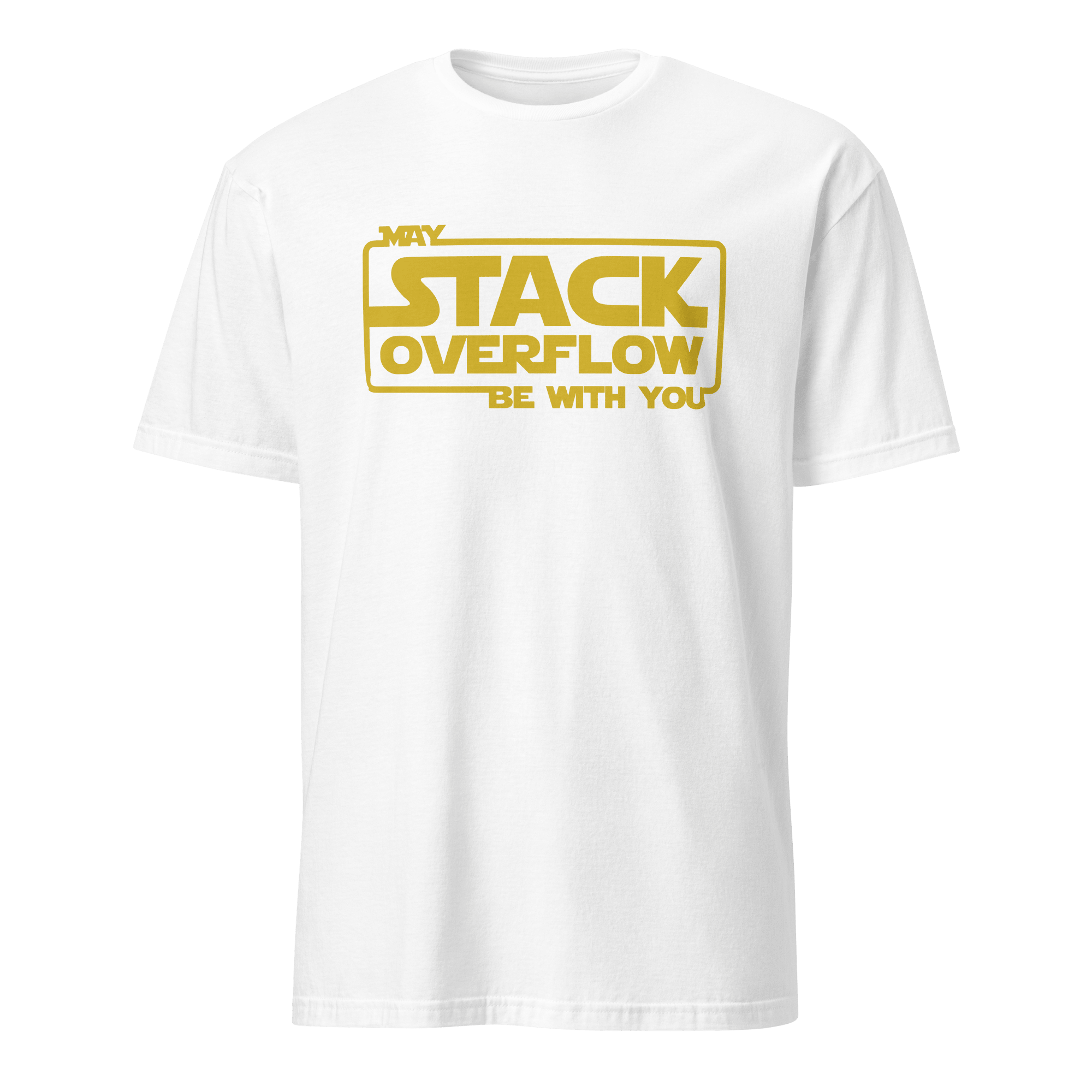 Stack Overflow Force full - search may stack overflow be with you statement - Developer T-shirt - techmerch.io