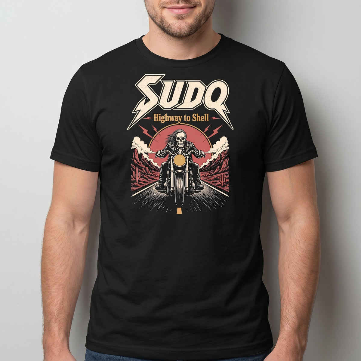 sudo Highway to Shell devops linux sarcastic - Developer T-shirt - techmerch.io