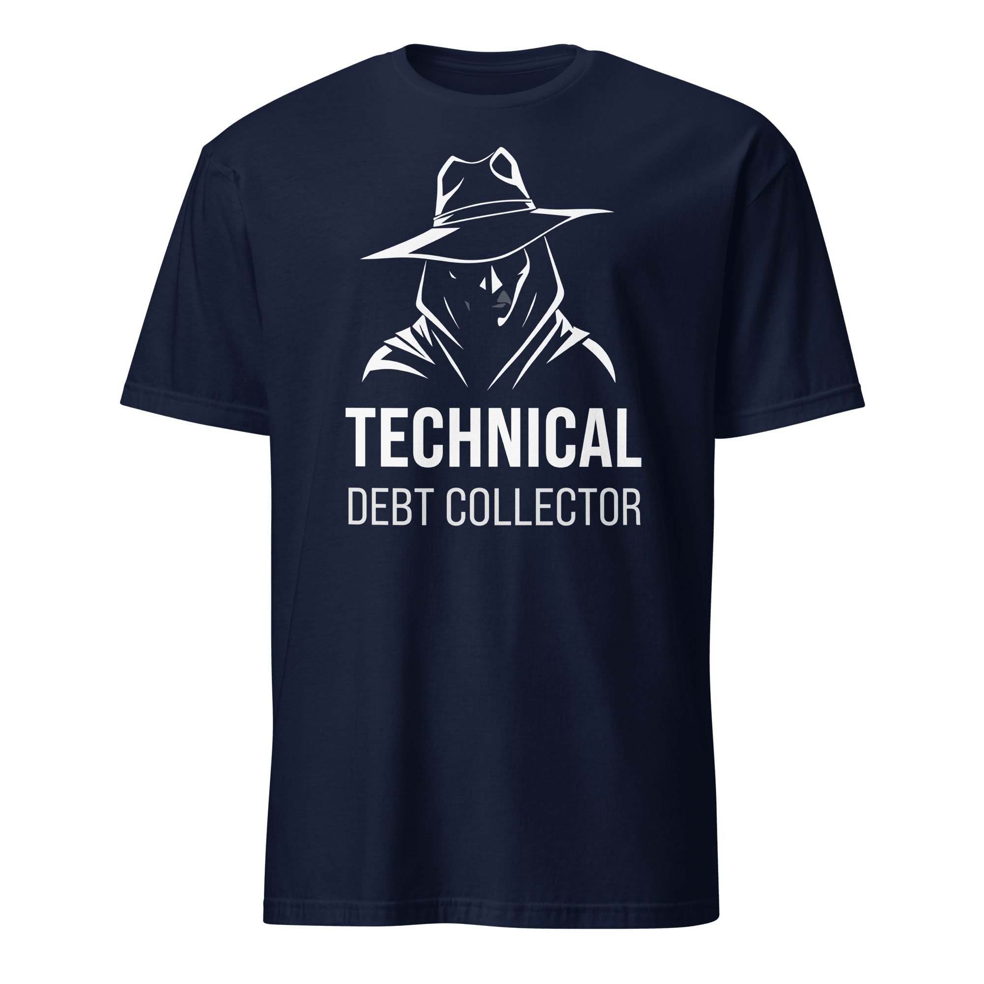 Tech Debt Collector cartoon code full - search tech debt collector - Developer T-shirt - techmerch.io