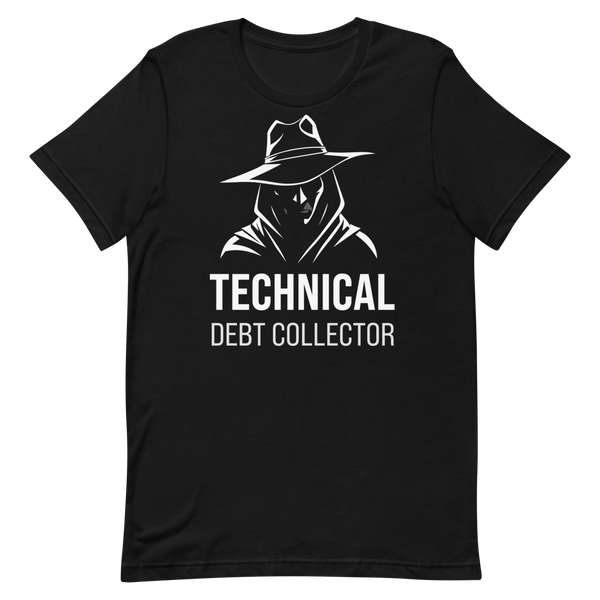 Tech Debt Collector cartoon clever coding - Developer T-shirt - techmerch.io