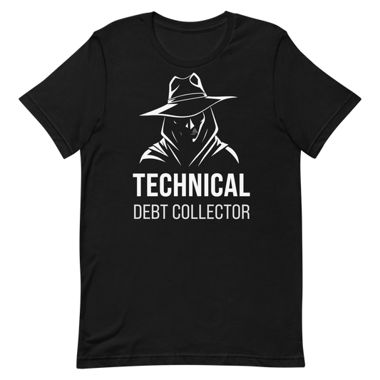Tech Debt Collector cartoon clever coding - Developer T-shirt - techmerch.io