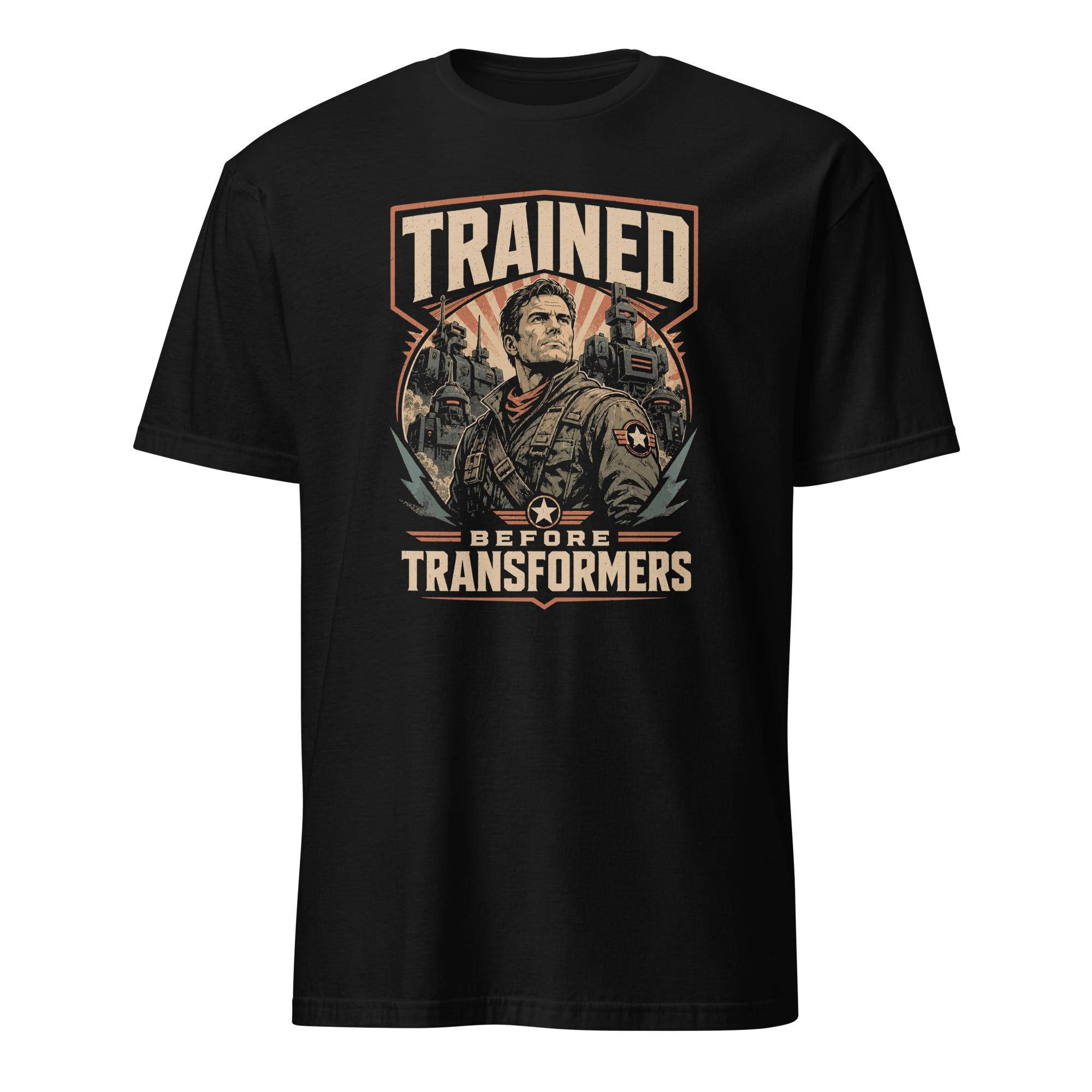 Trained Before Transformers ai automation deadpan - Developer T-shirt - techmerch.io