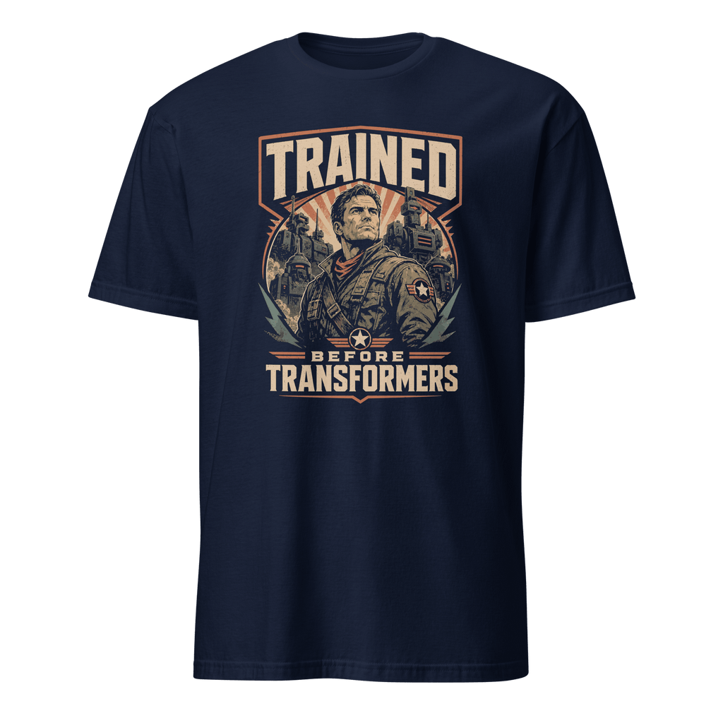 Trained Before Transformers ai automation deadpan - Developer T-shirt - techmerch.io